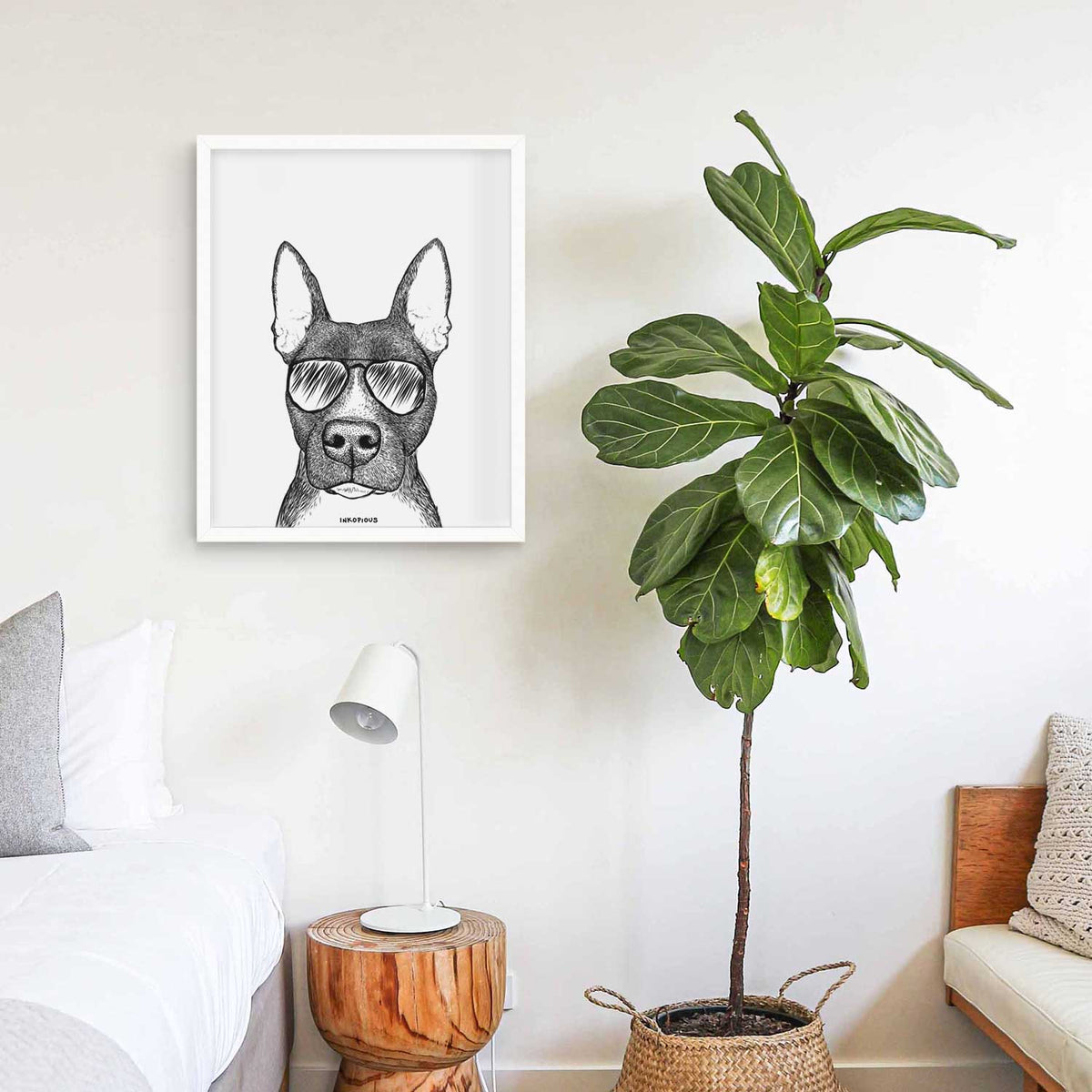 Violet the Pitbull Art Print