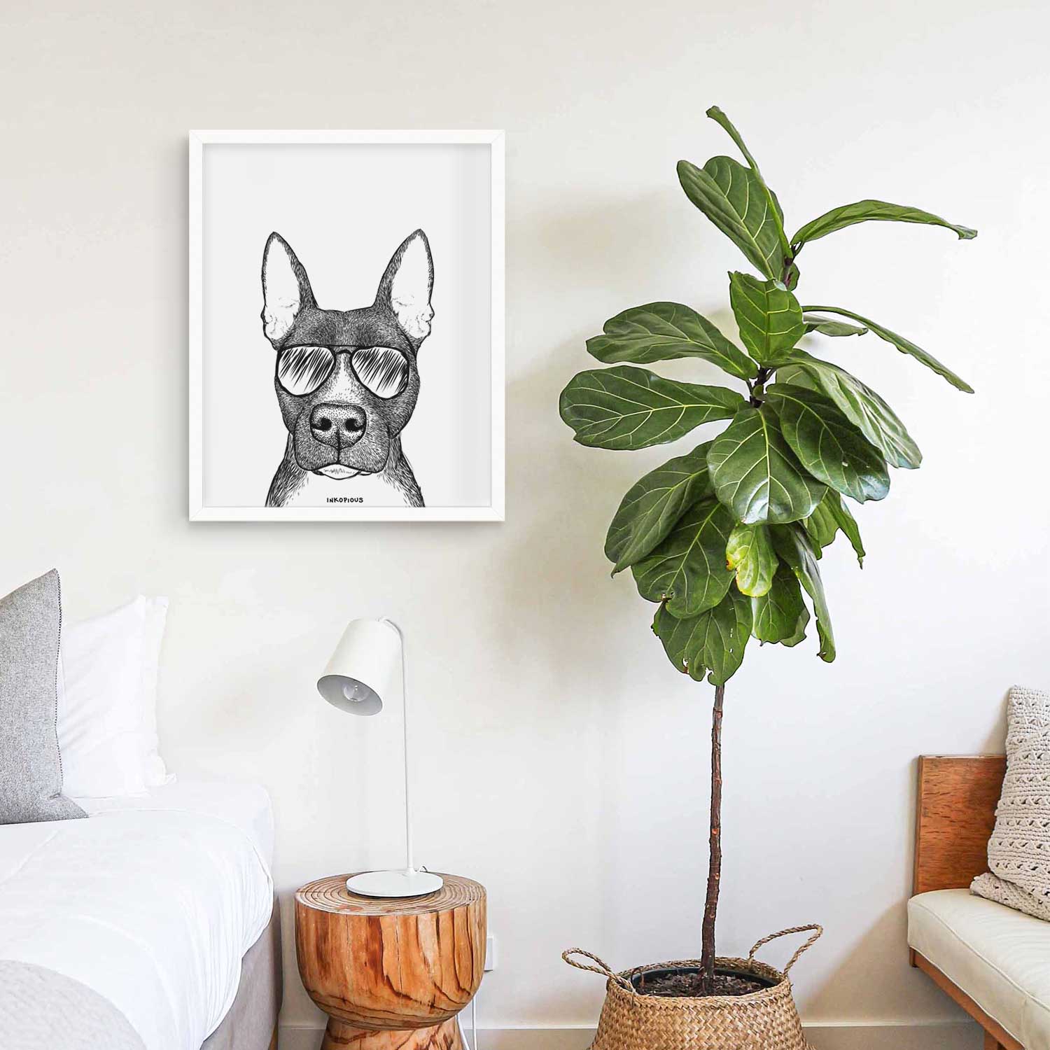 Violet the Pitbull Art Print