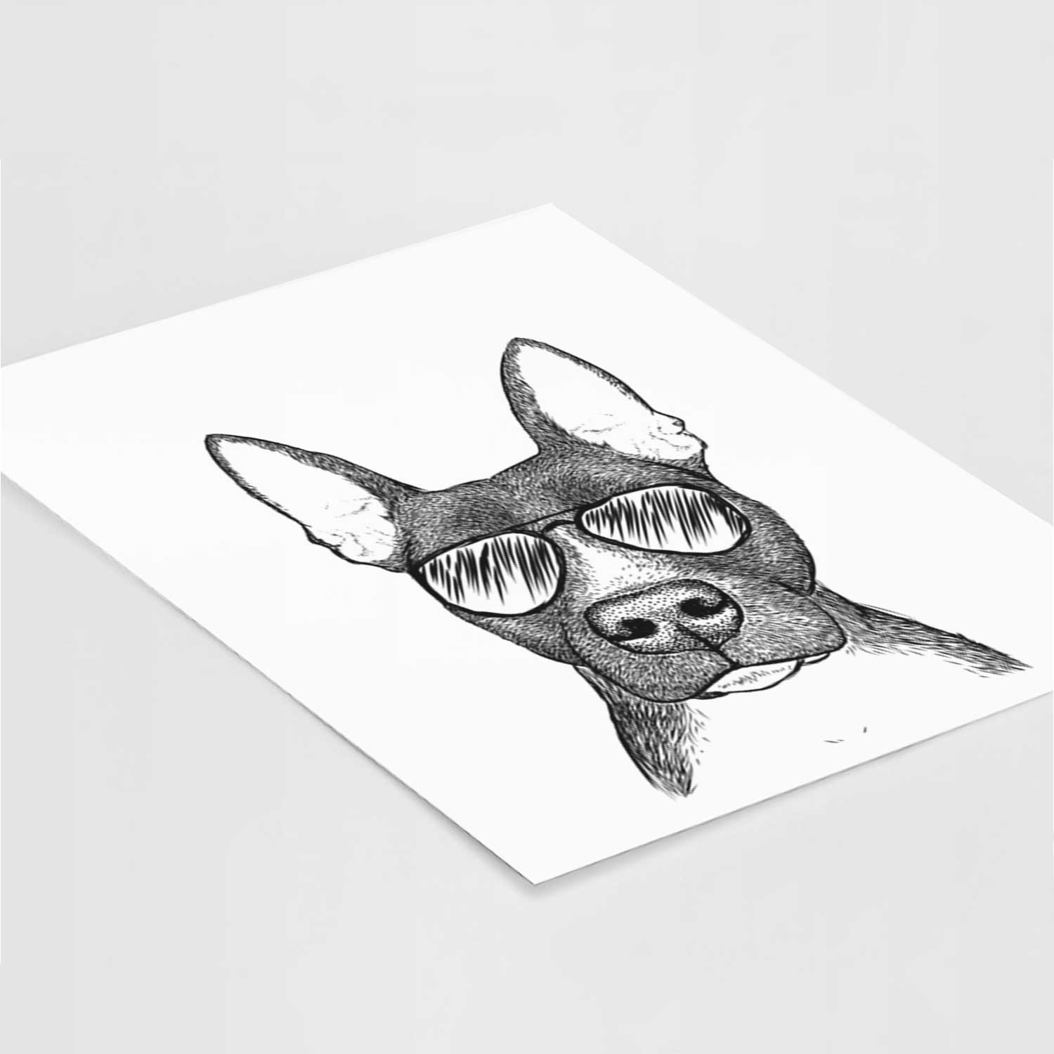 Violet the Pitbull Art Print