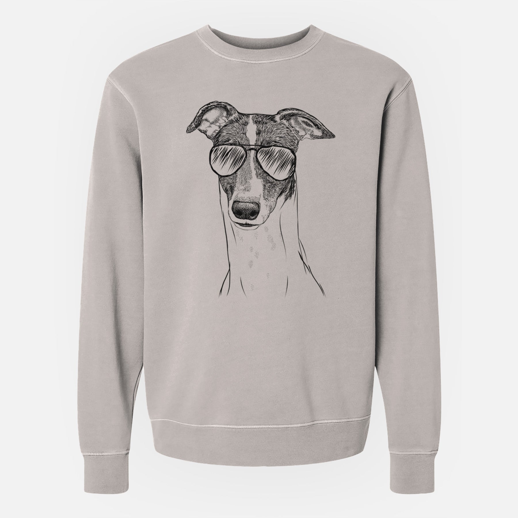 Aviator Vyncent the Greyhound - Unisex Pigment Dyed Crew Sweatshirt