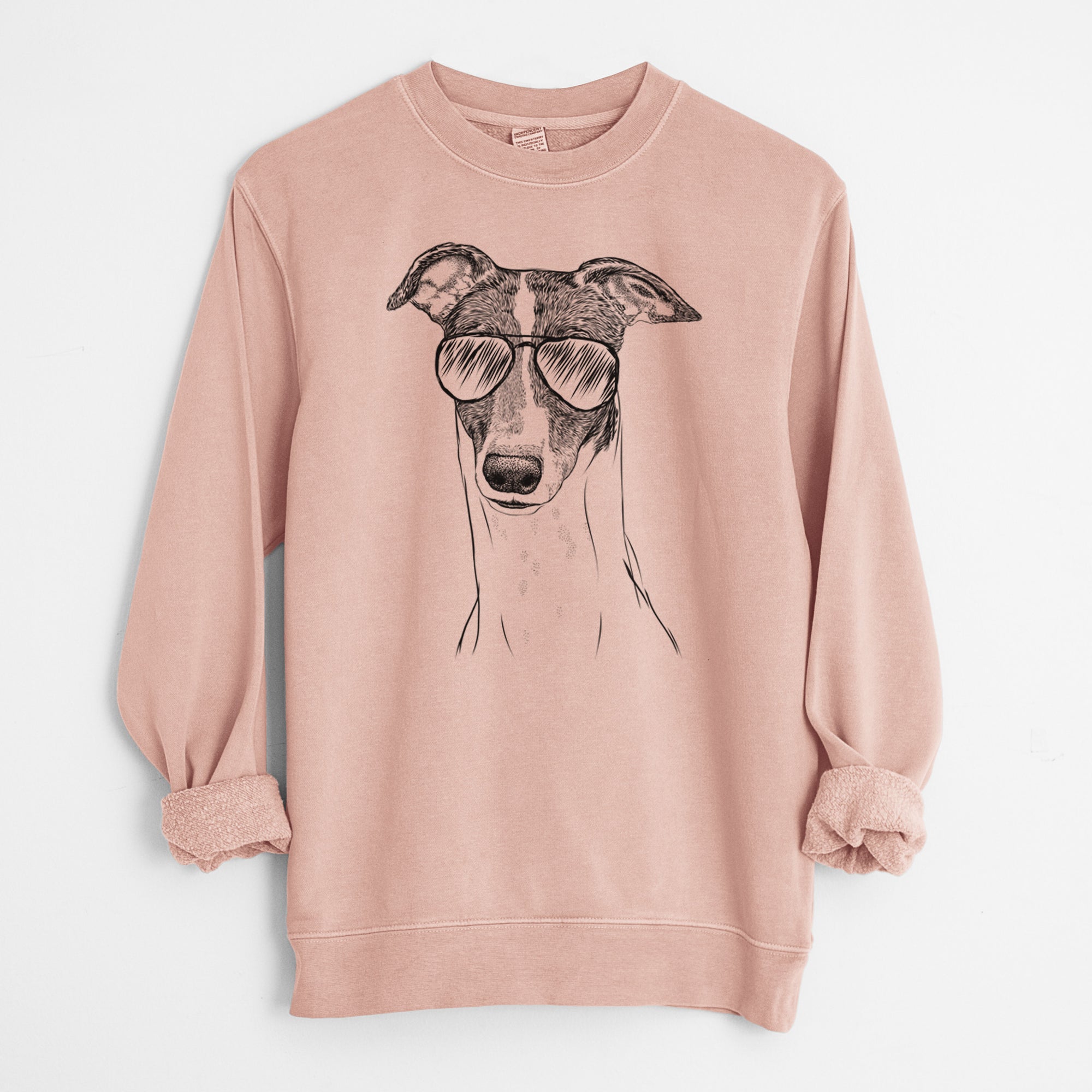 Aviator Vyncent the Greyhound - Unisex Pigment Dyed Crew Sweatshirt