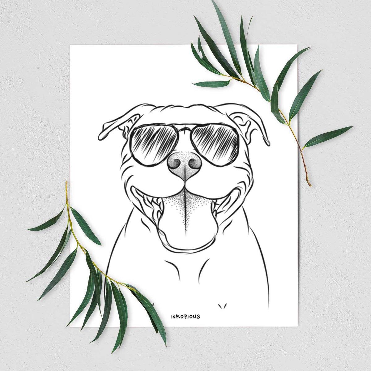 Wafer the American Staffordshire Terrier Art Print