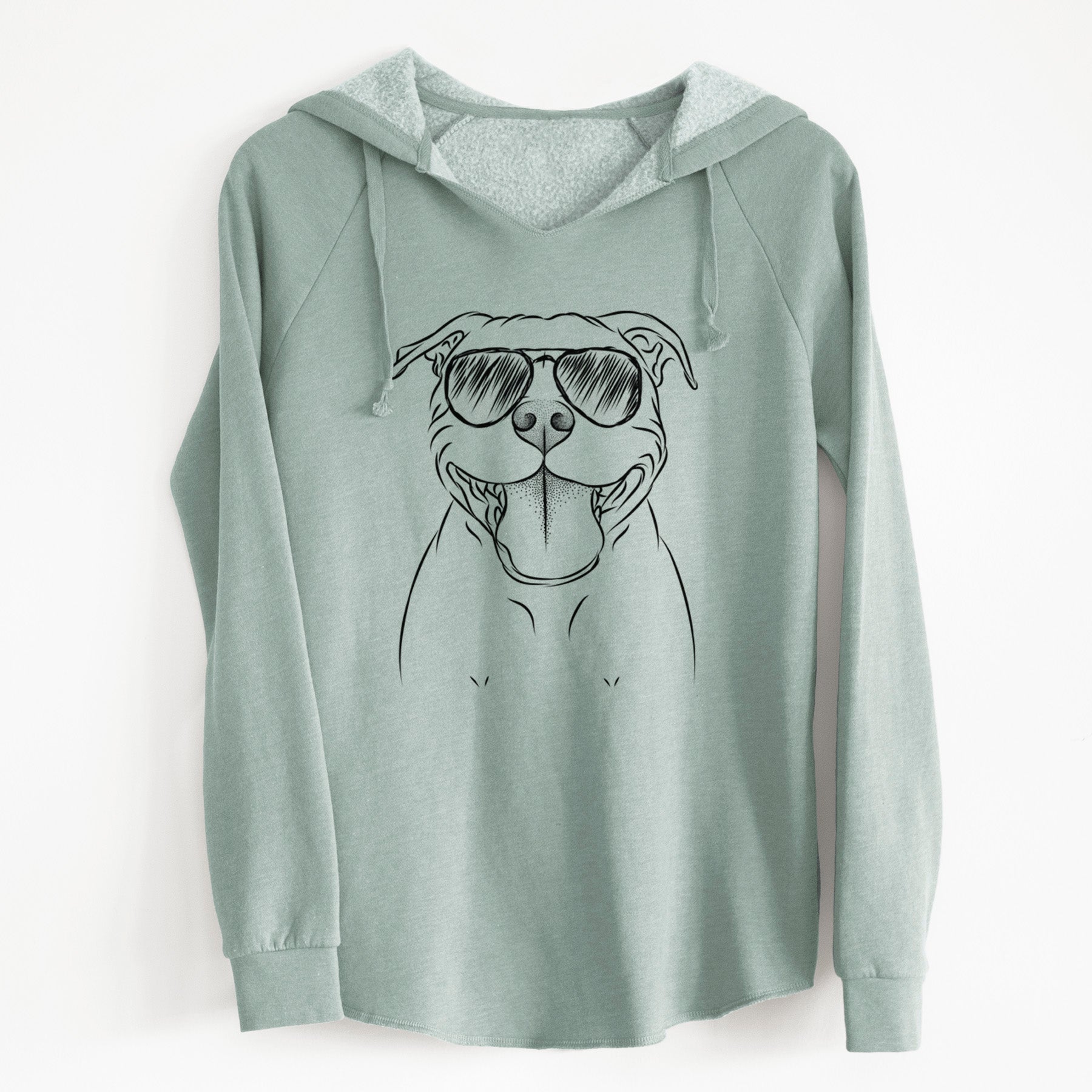 Aviator Wafer the Staffordshire Bull Terrier - Cali Wave Hooded Sweatshirt