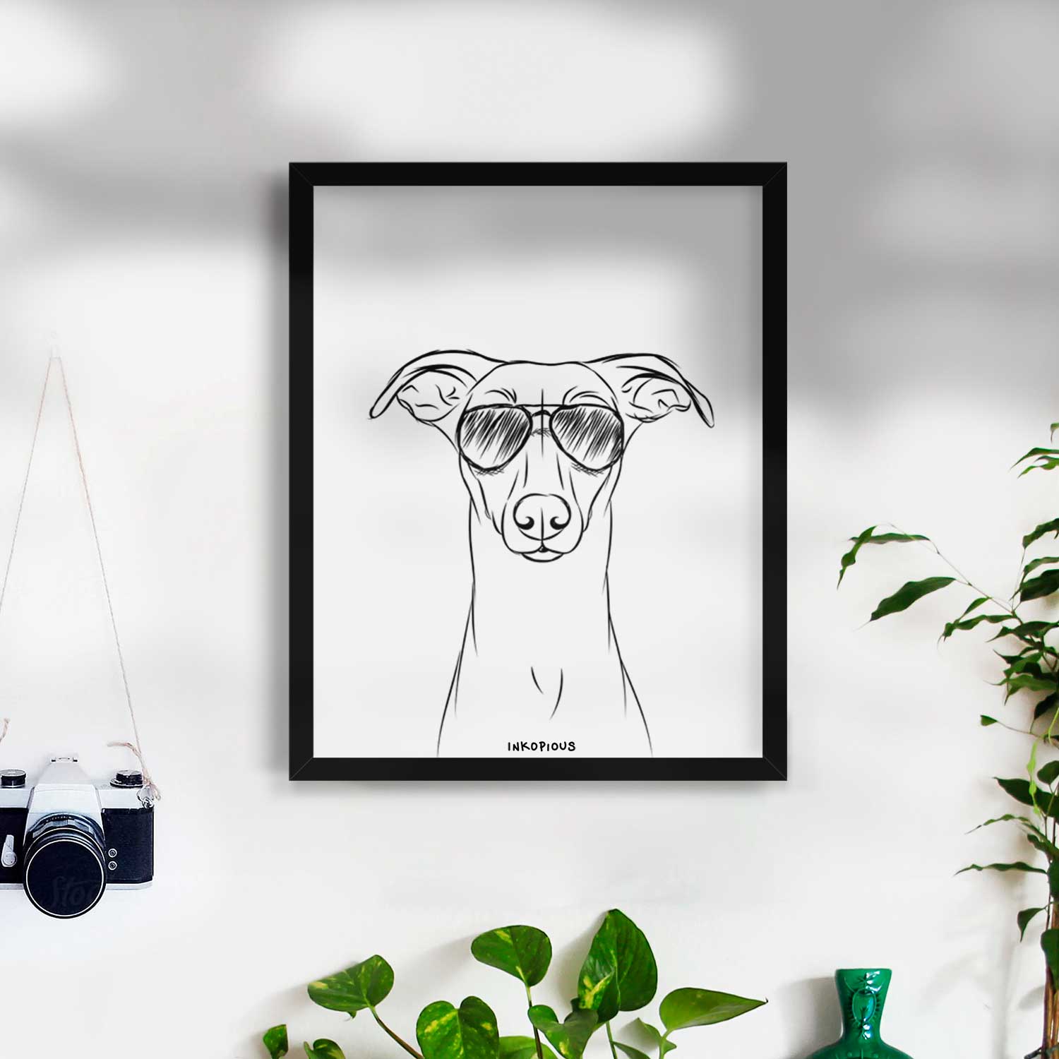 Wallace the Whippet Art Print