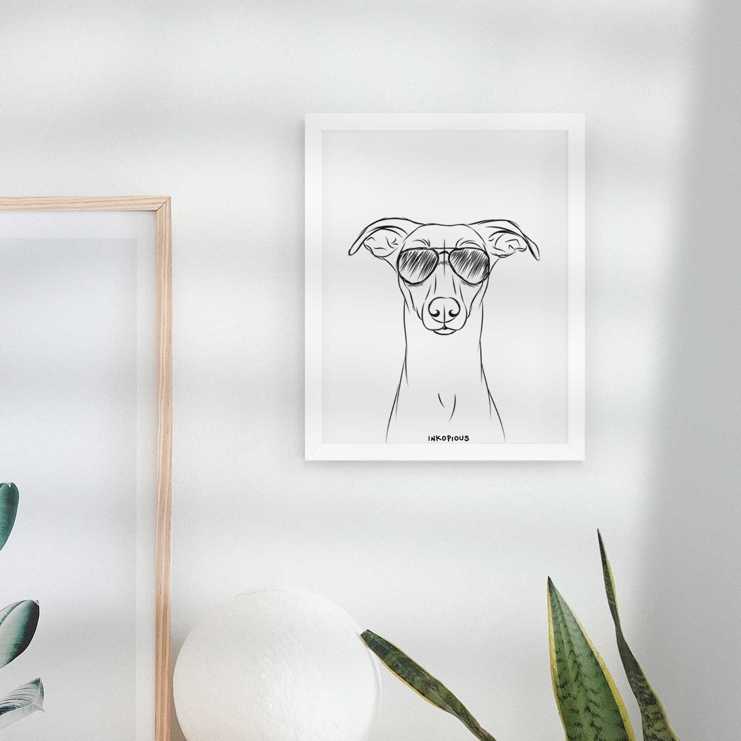 Wallace the Whippet Art Print