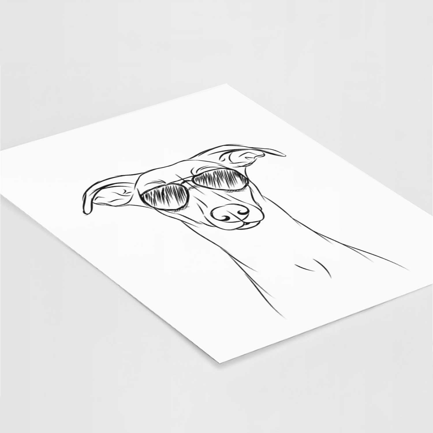 Wallace the Whippet Art Print