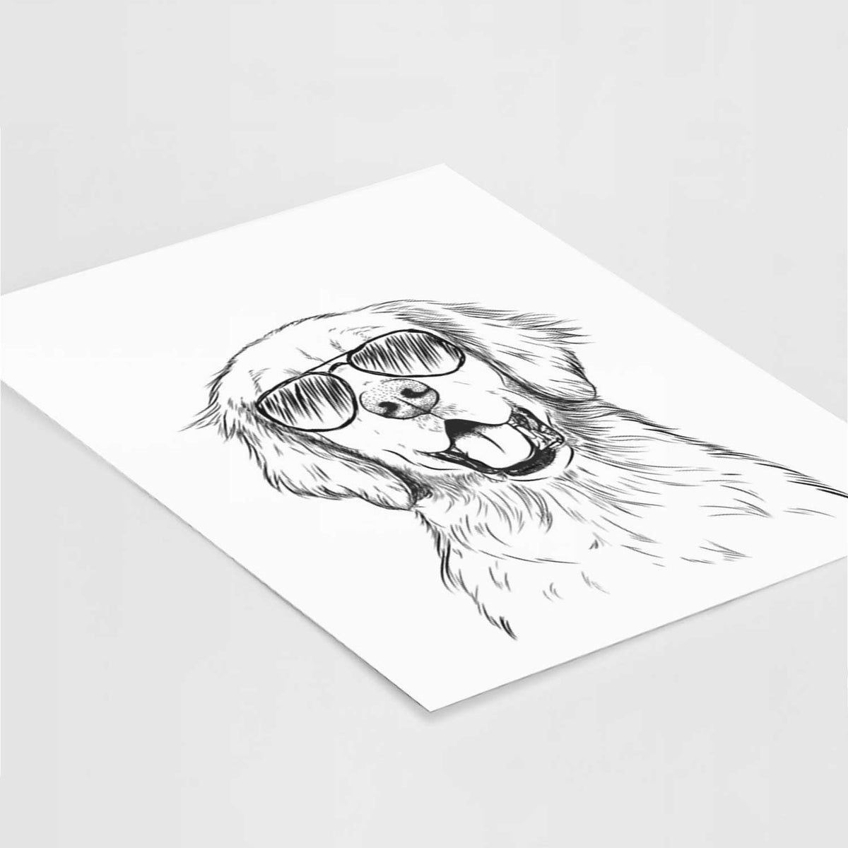 Wallace the golden retriever Art Print