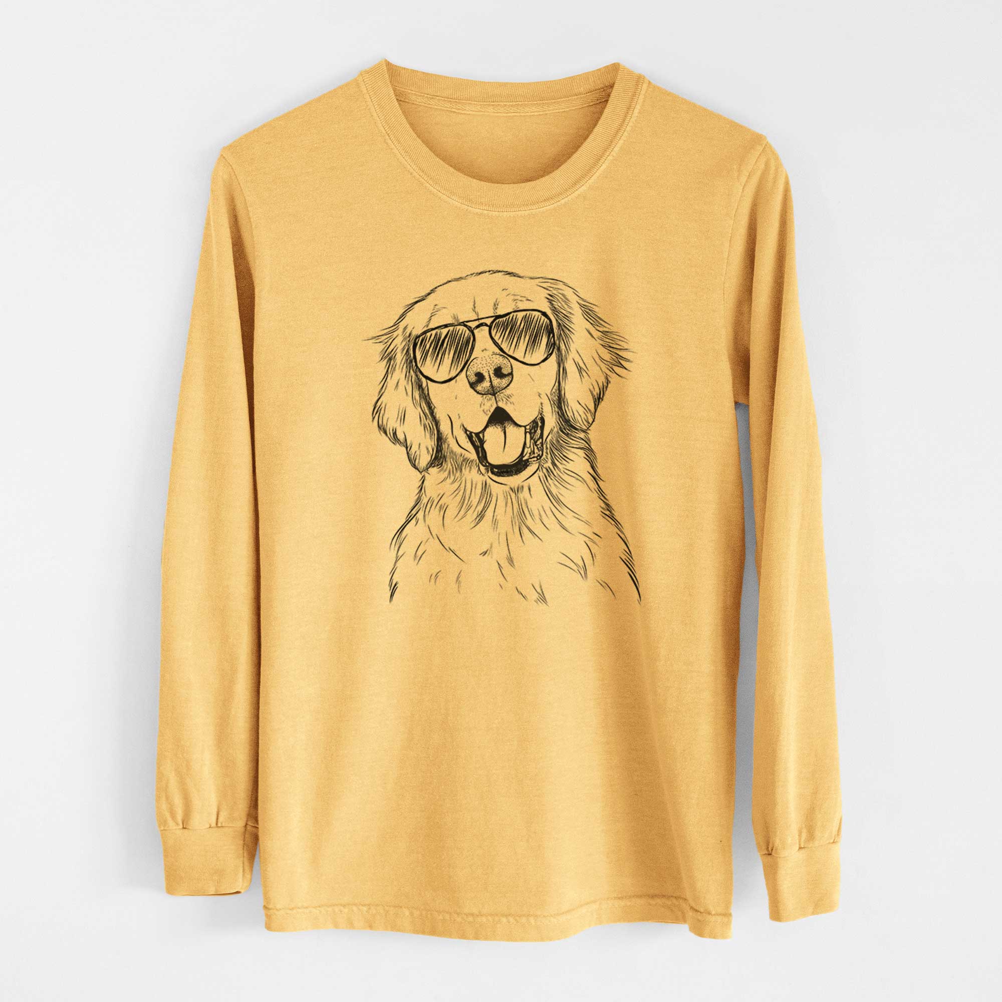 Aviators Wallace the Golden Retriever - Heavyweight 100% Cotton Long Sleeve