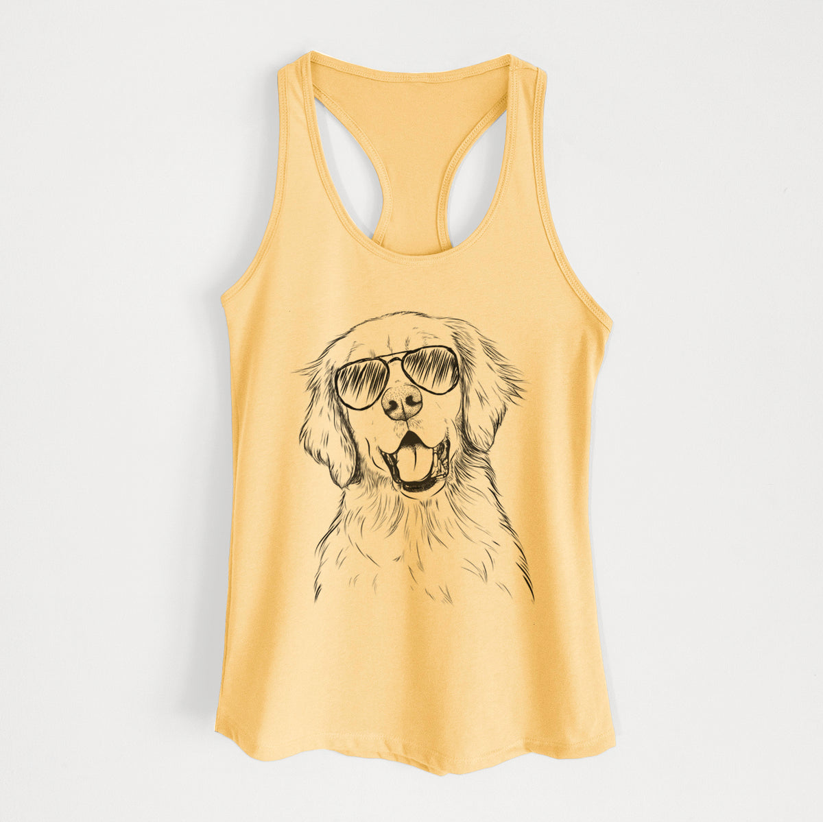 Wallace the Golden Retriever - Women's Racerback Tanktop