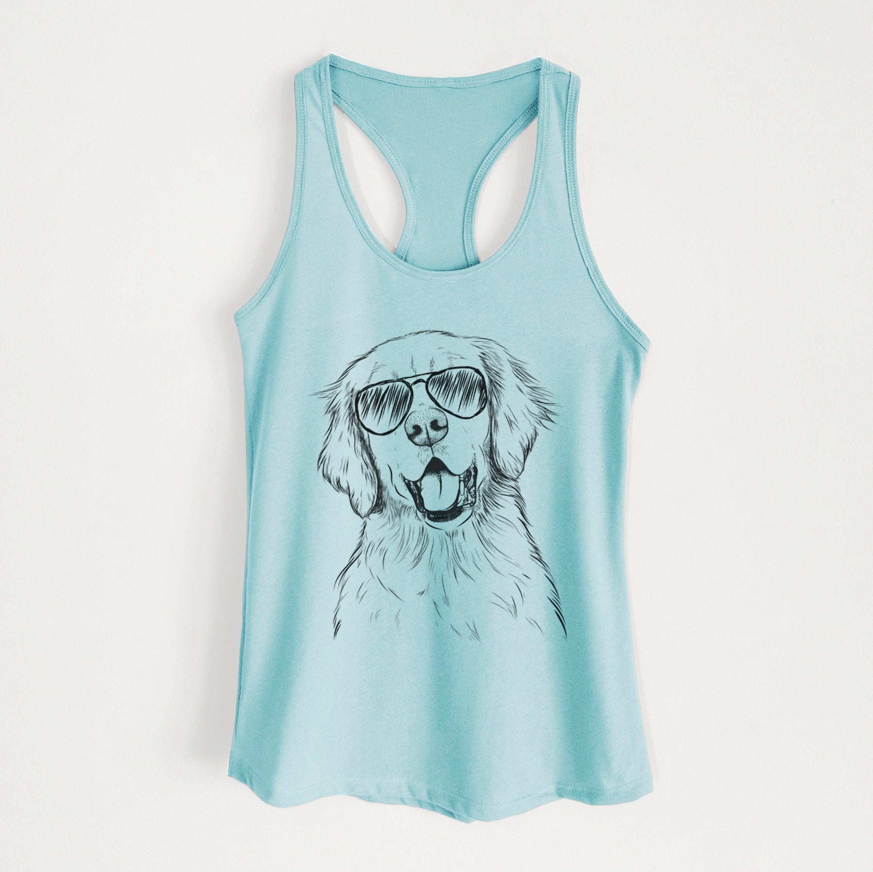 Wallace the Golden Retriever - Women's Racerback Tanktop