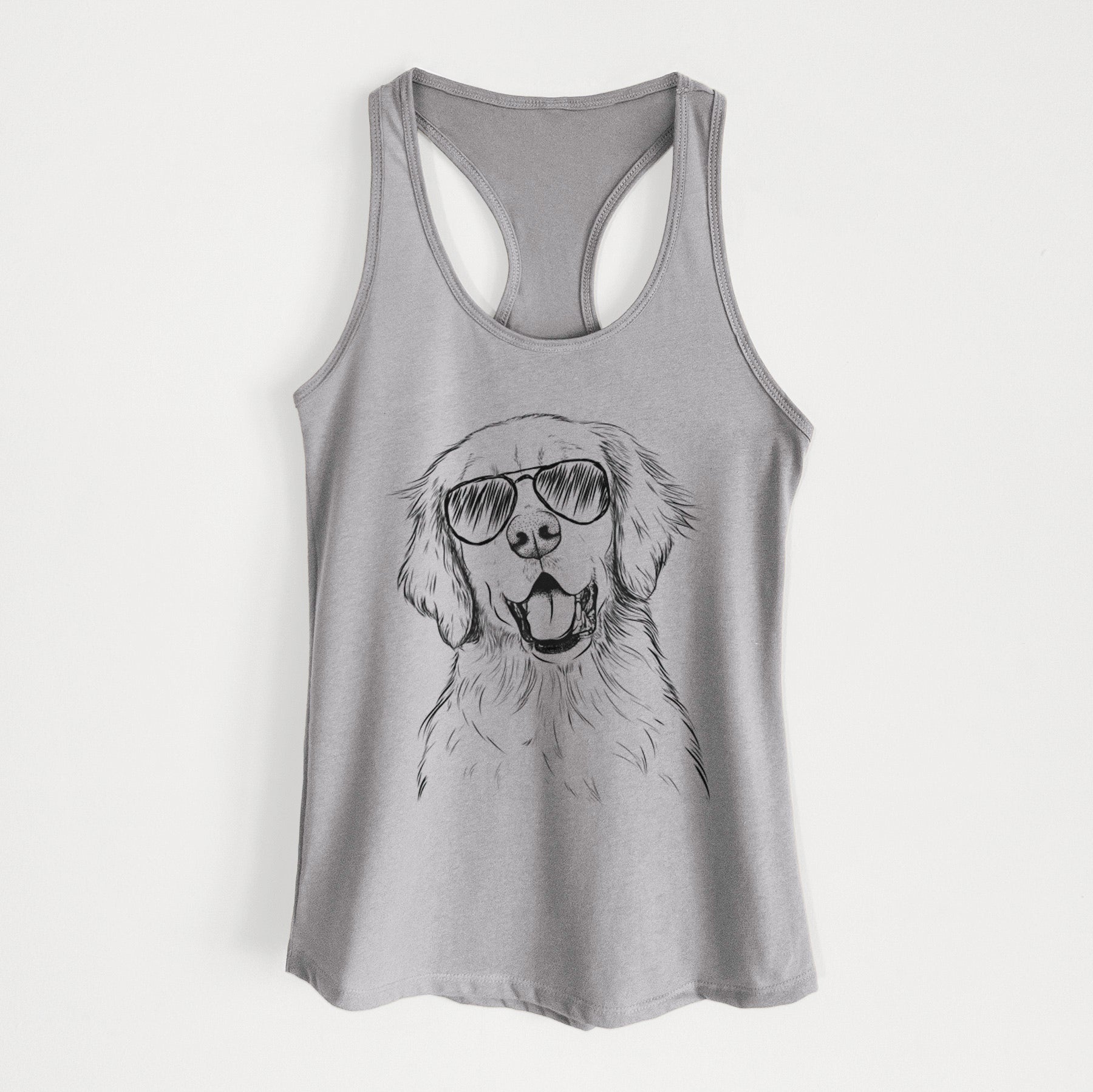 Wallace the Golden Retriever - Women's Racerback Tanktop