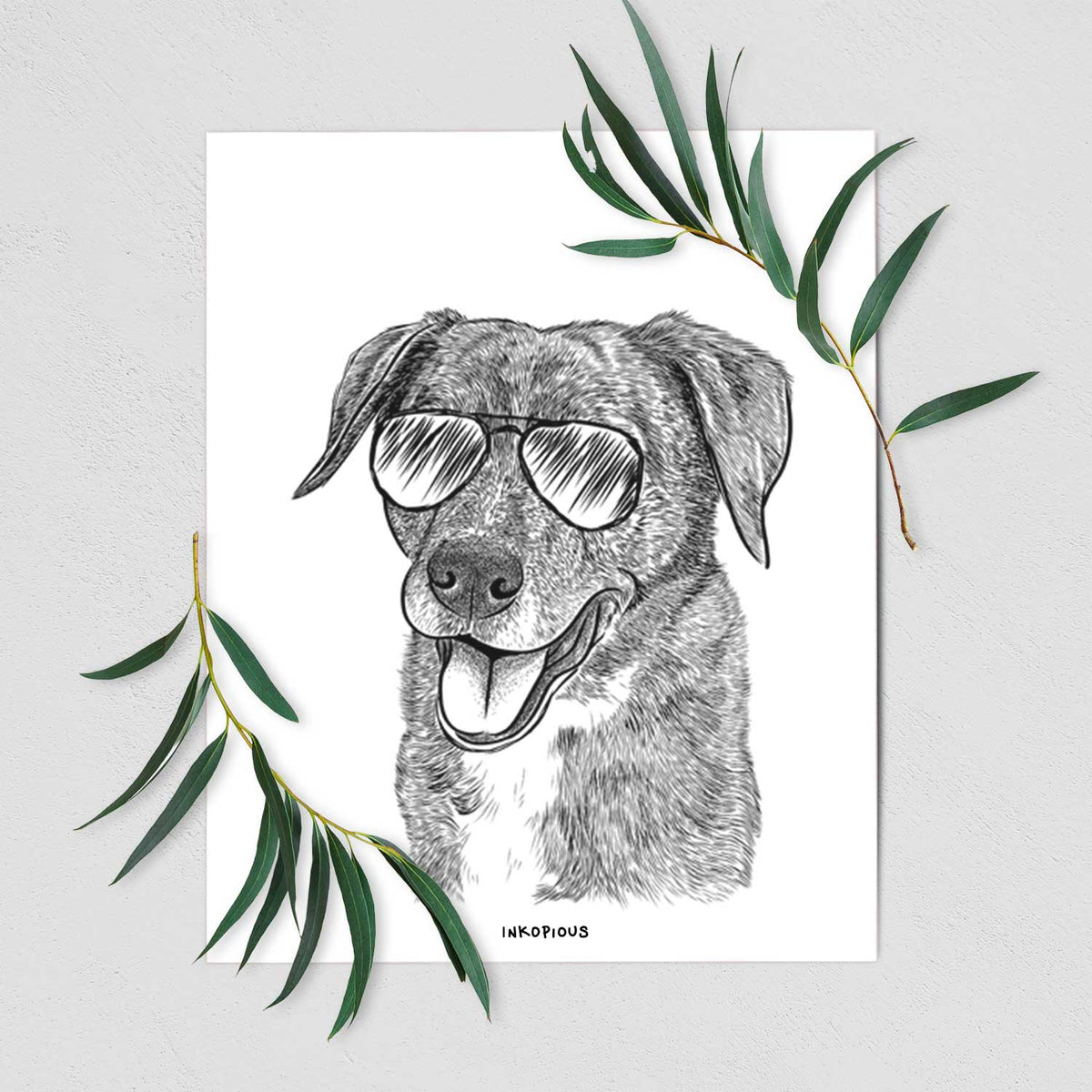 Wally the Mixed Breed Art Print