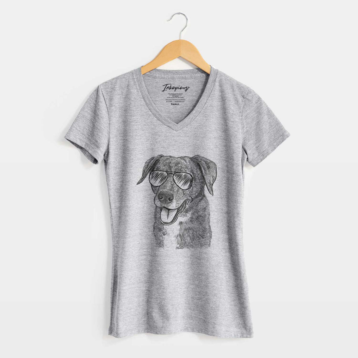 Aviator Wally the Mixed Breed - Women's V-neck Shirt