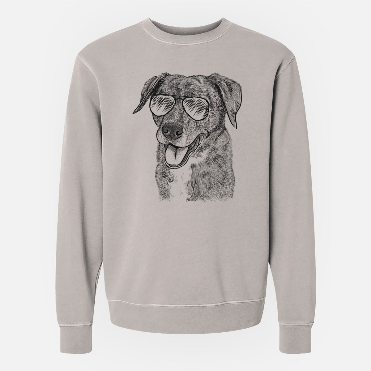 Aviator Wally the Mixed Breed - Unisex Pigment Dyed Crew Sweatshirt