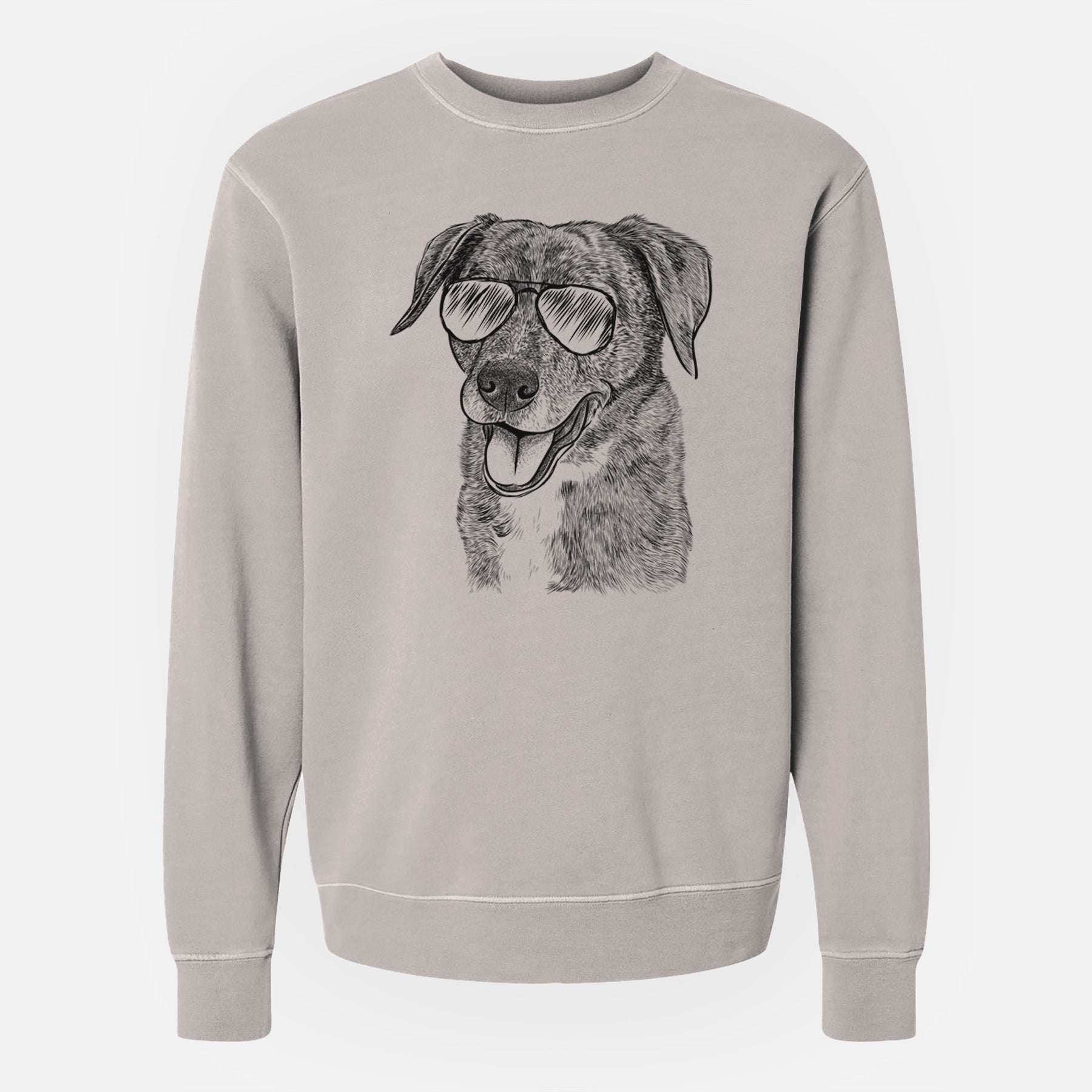 Aviator Wally the Mixed Breed - Unisex Pigment Dyed Crew Sweatshirt