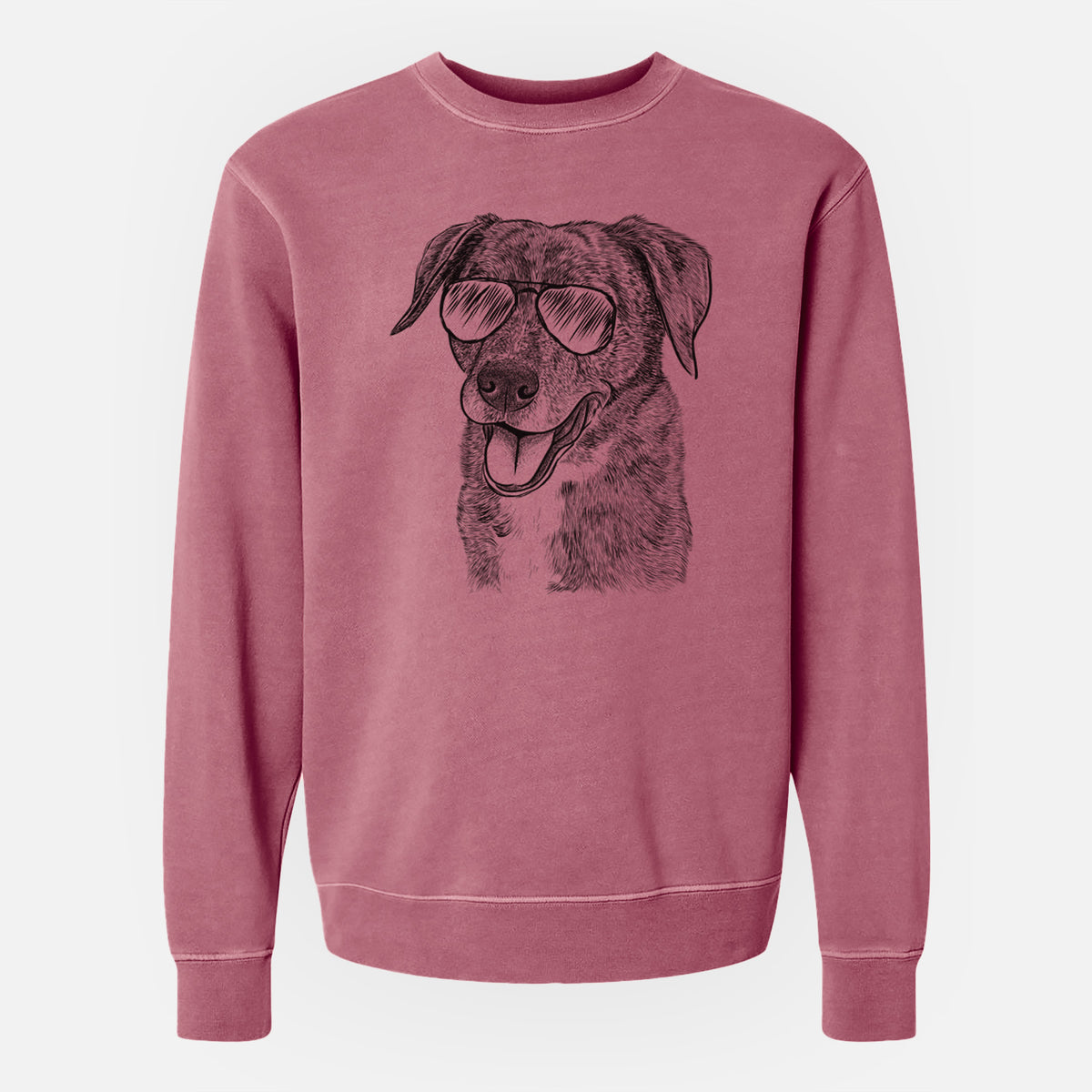 Aviator Wally the Mixed Breed - Unisex Pigment Dyed Crew Sweatshirt