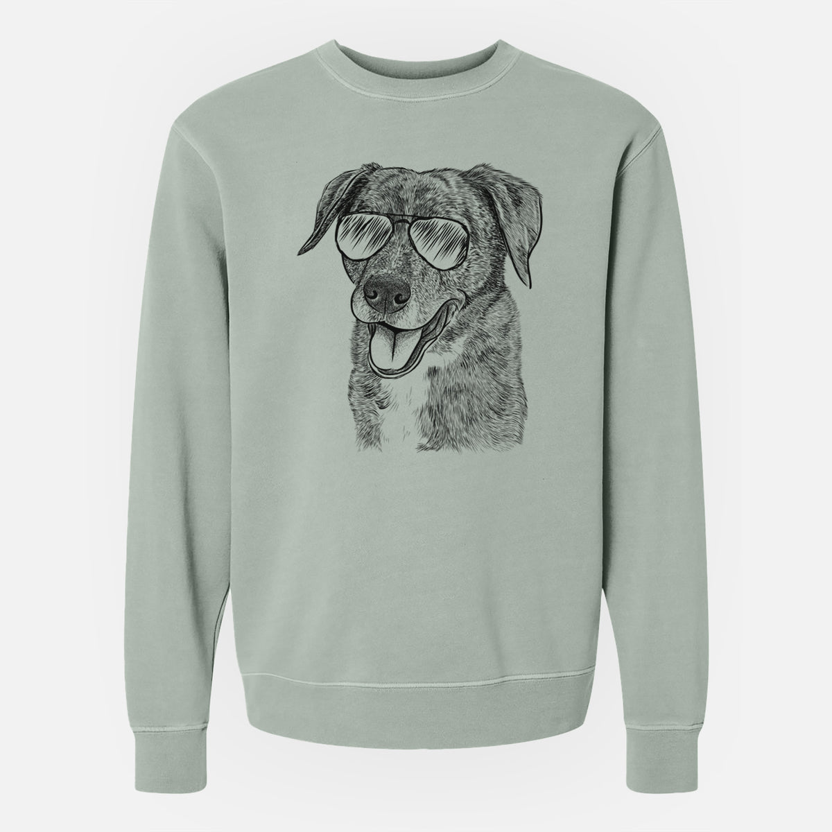 Aviator Wally the Mixed Breed - Unisex Pigment Dyed Crew Sweatshirt