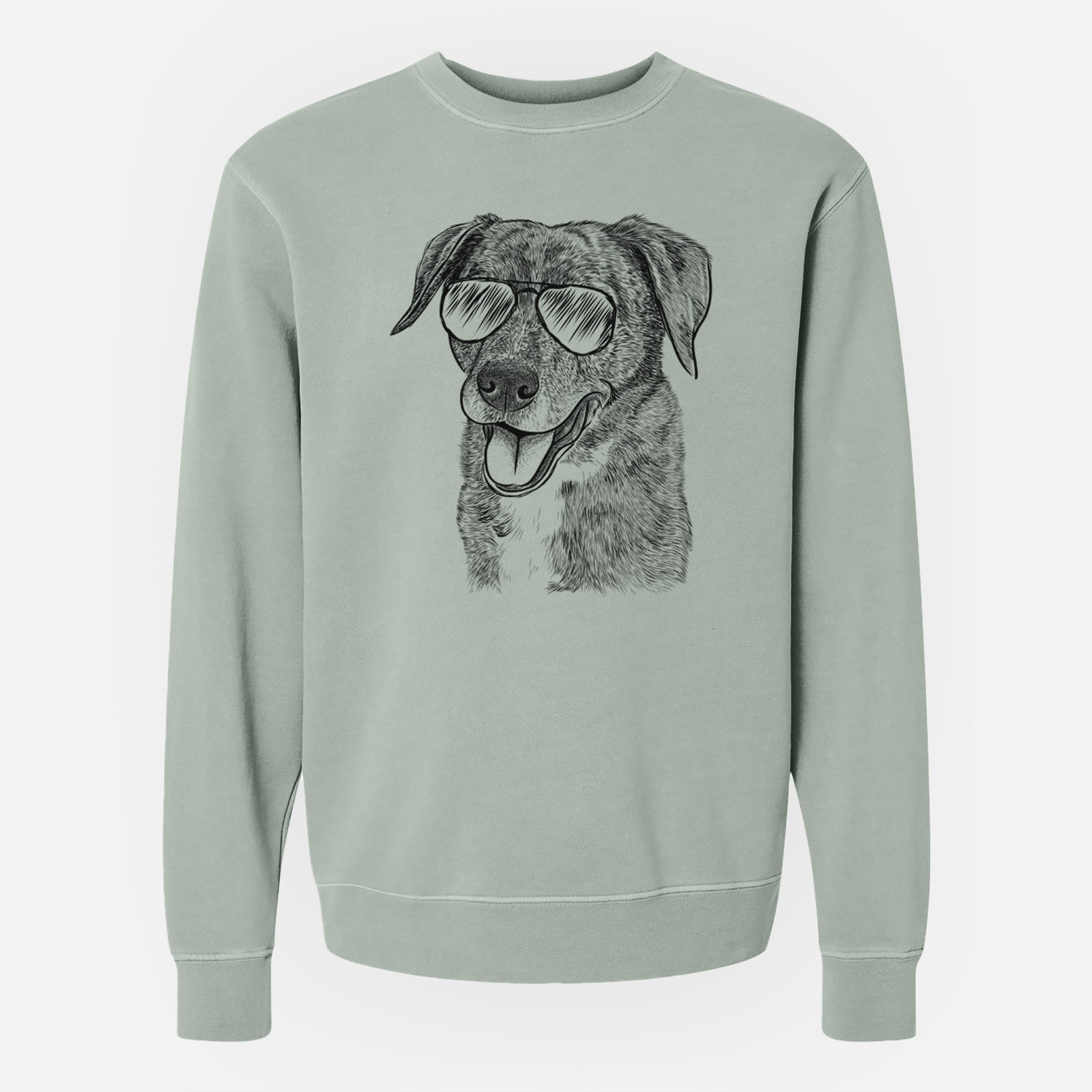 Aviator Wally the Mixed Breed - Unisex Pigment Dyed Crew Sweatshirt
