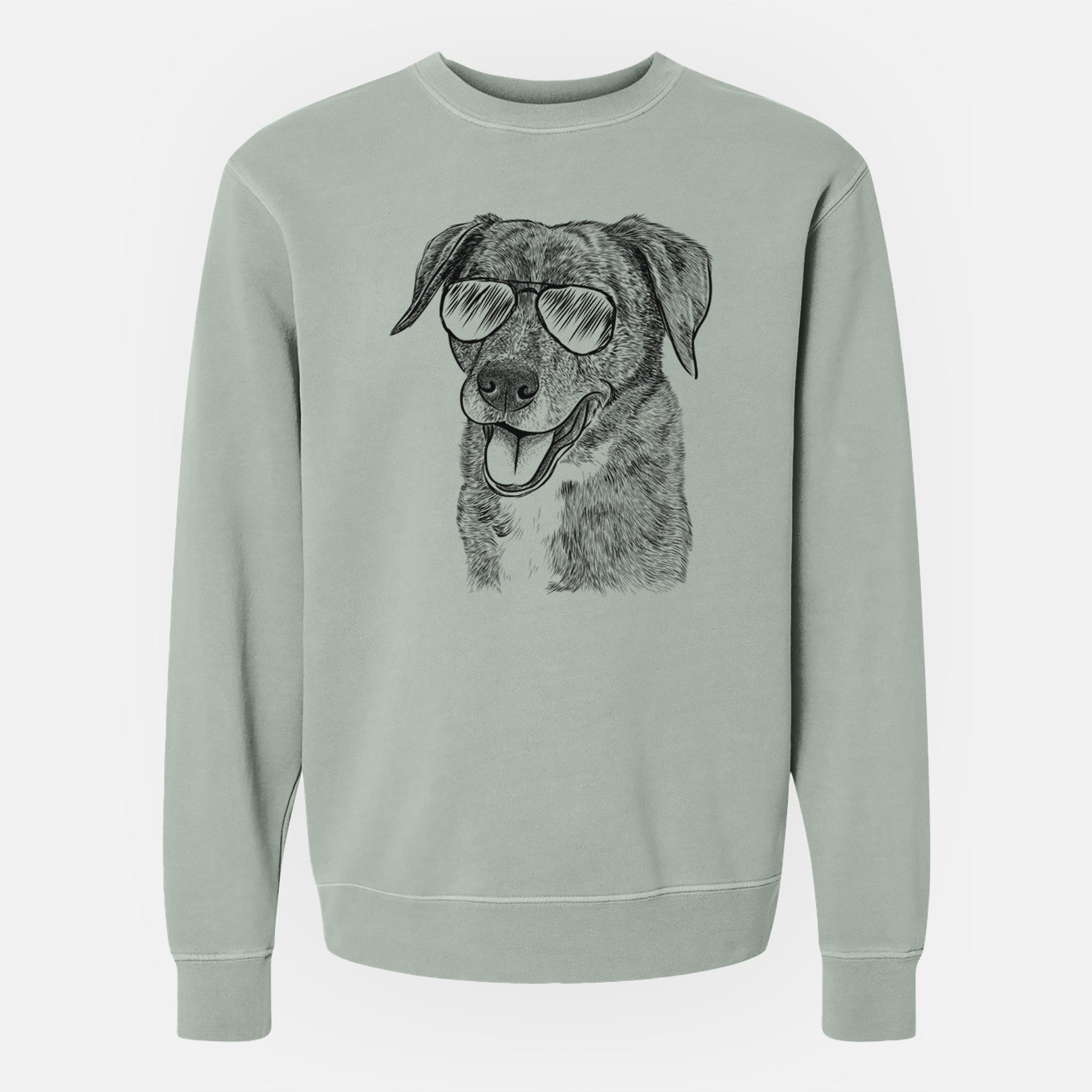 Aviator Wally the Mixed Breed - Unisex Pigment Dyed Crew Sweatshirt