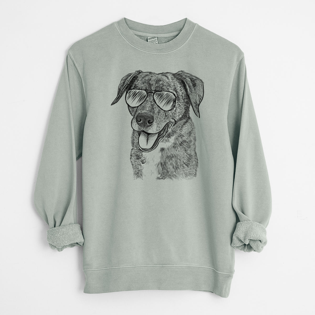 Aviator Wally the Mixed Breed - Unisex Pigment Dyed Crew Sweatshirt