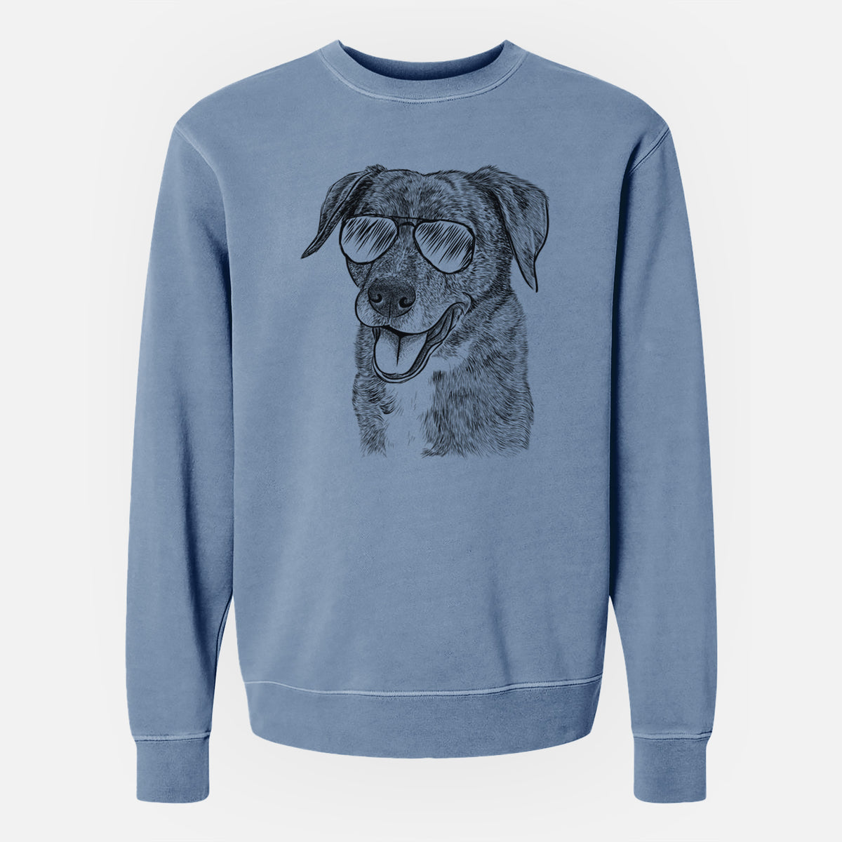 Aviator Wally the Mixed Breed - Unisex Pigment Dyed Crew Sweatshirt