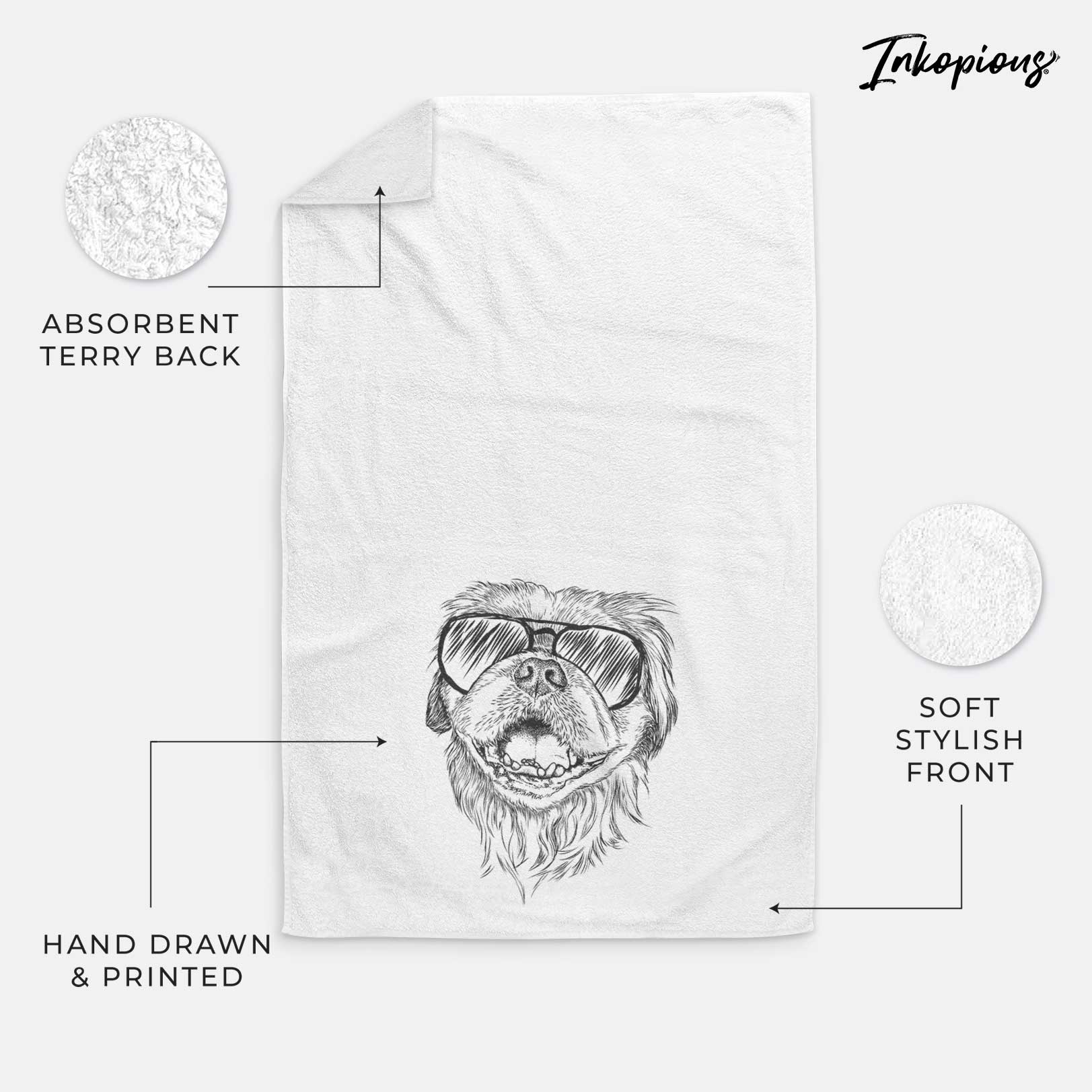 Wally the Pekingese Decorative Hand Towel