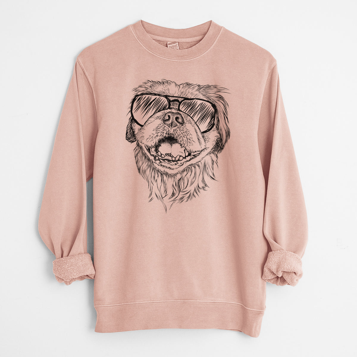 Aviator Wally the Pekingese - Unisex Pigment Dyed Crew Sweatshirt