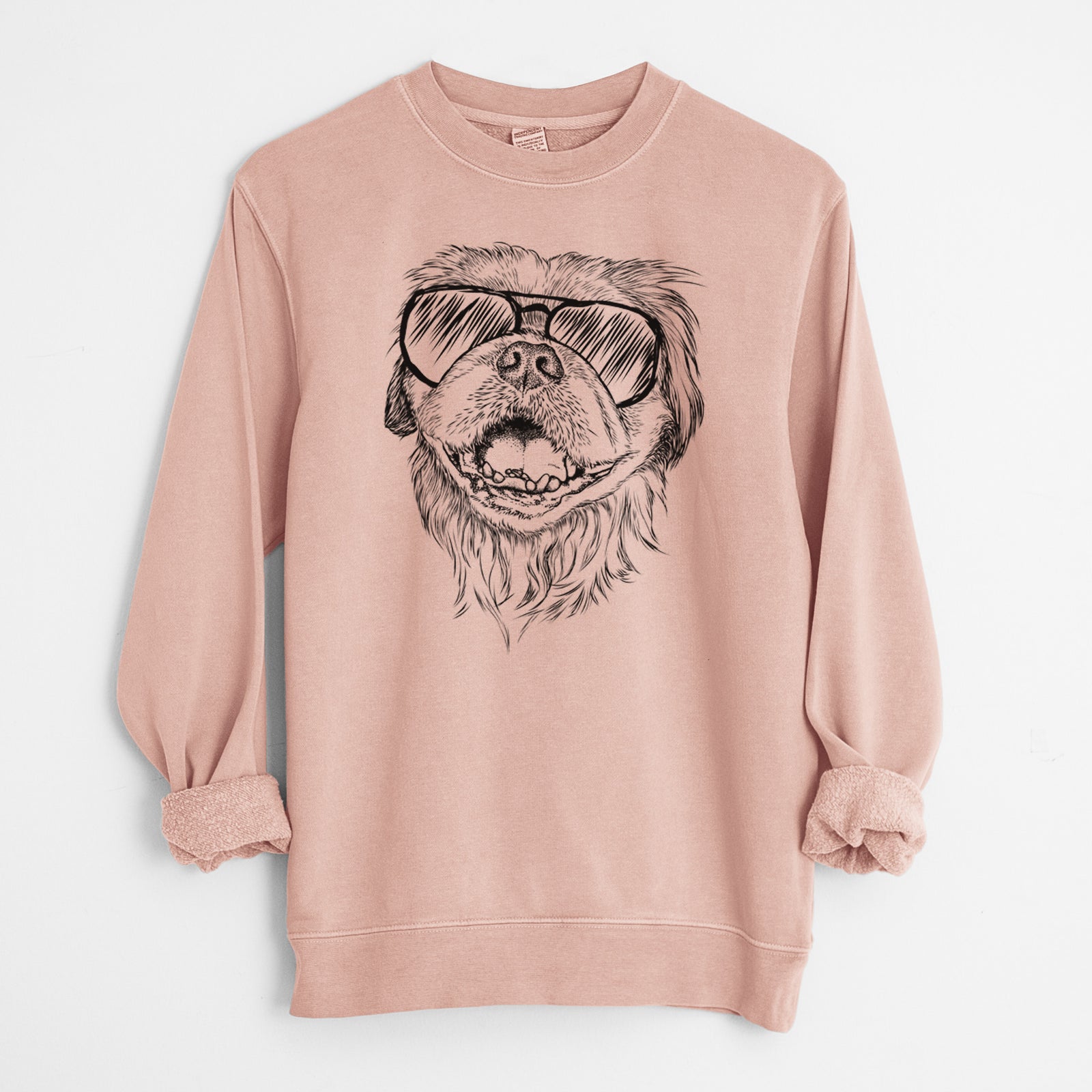 Aviator Wally the Pekingese - Unisex Pigment Dyed Crew Sweatshirt