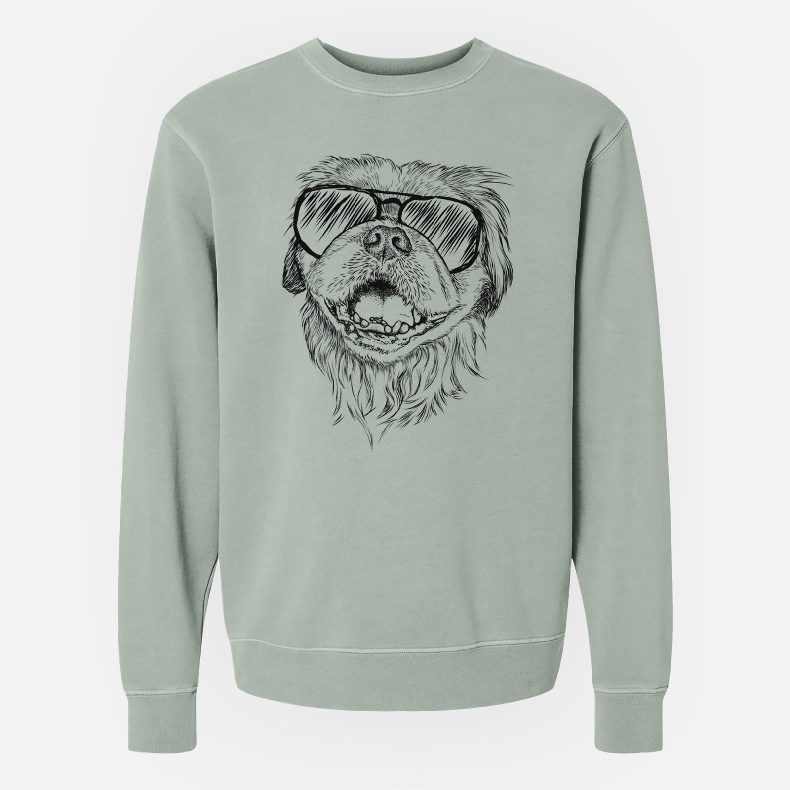 Aviator Wally the Pekingese - Unisex Pigment Dyed Crew Sweatshirt