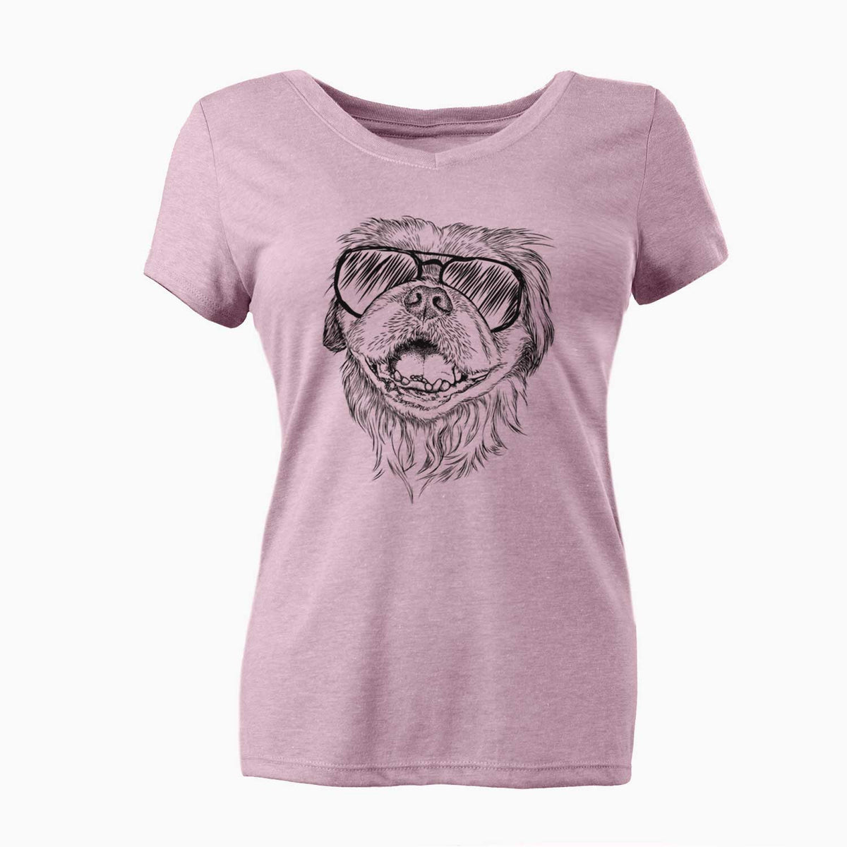 Aviator Wally the Pekingese - Women's V-neck Shirt