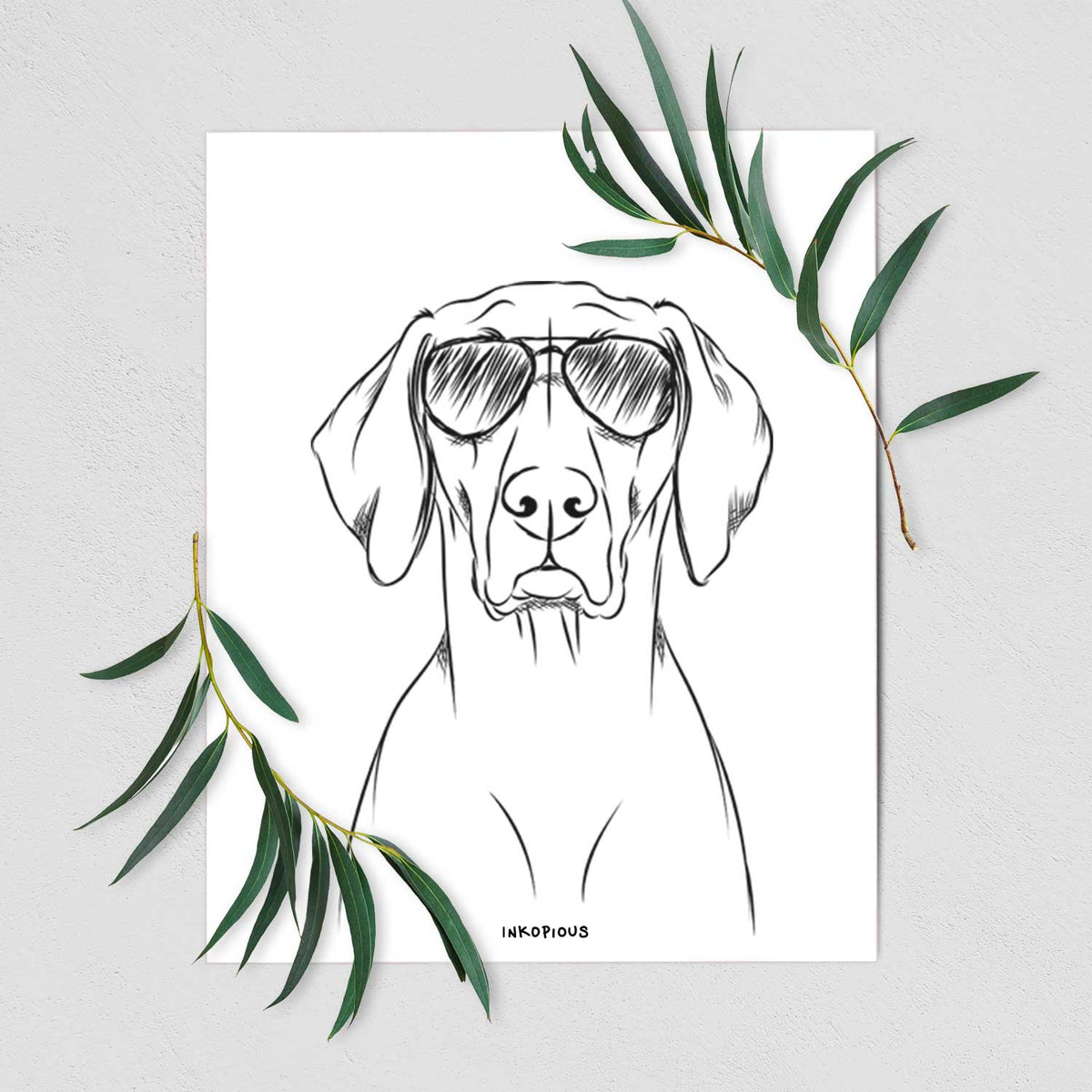 Walter the Weimaraner Art Print