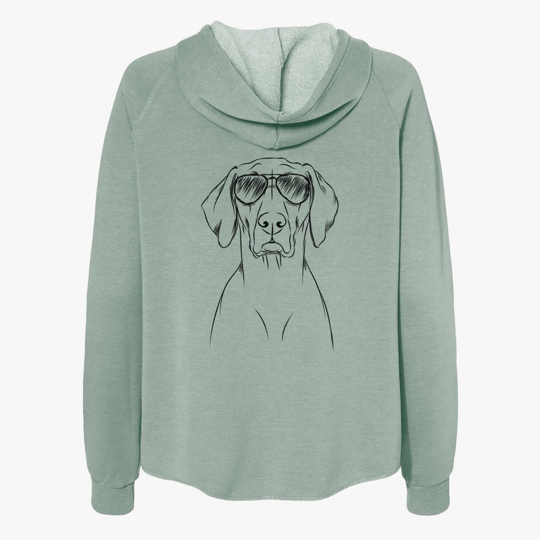 Walter the Weimaraner - Women's Cali Wave Zip-Up Sweatshirt