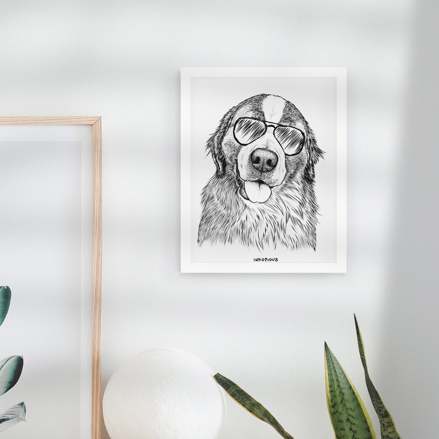 Walter the Bernese Mountain Dog Mix Art Print