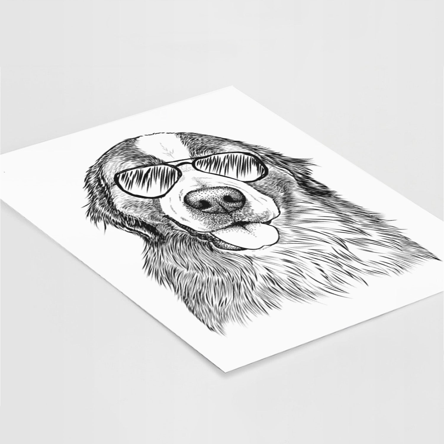 Walter the Bernese Mountain Dog Mix Art Print