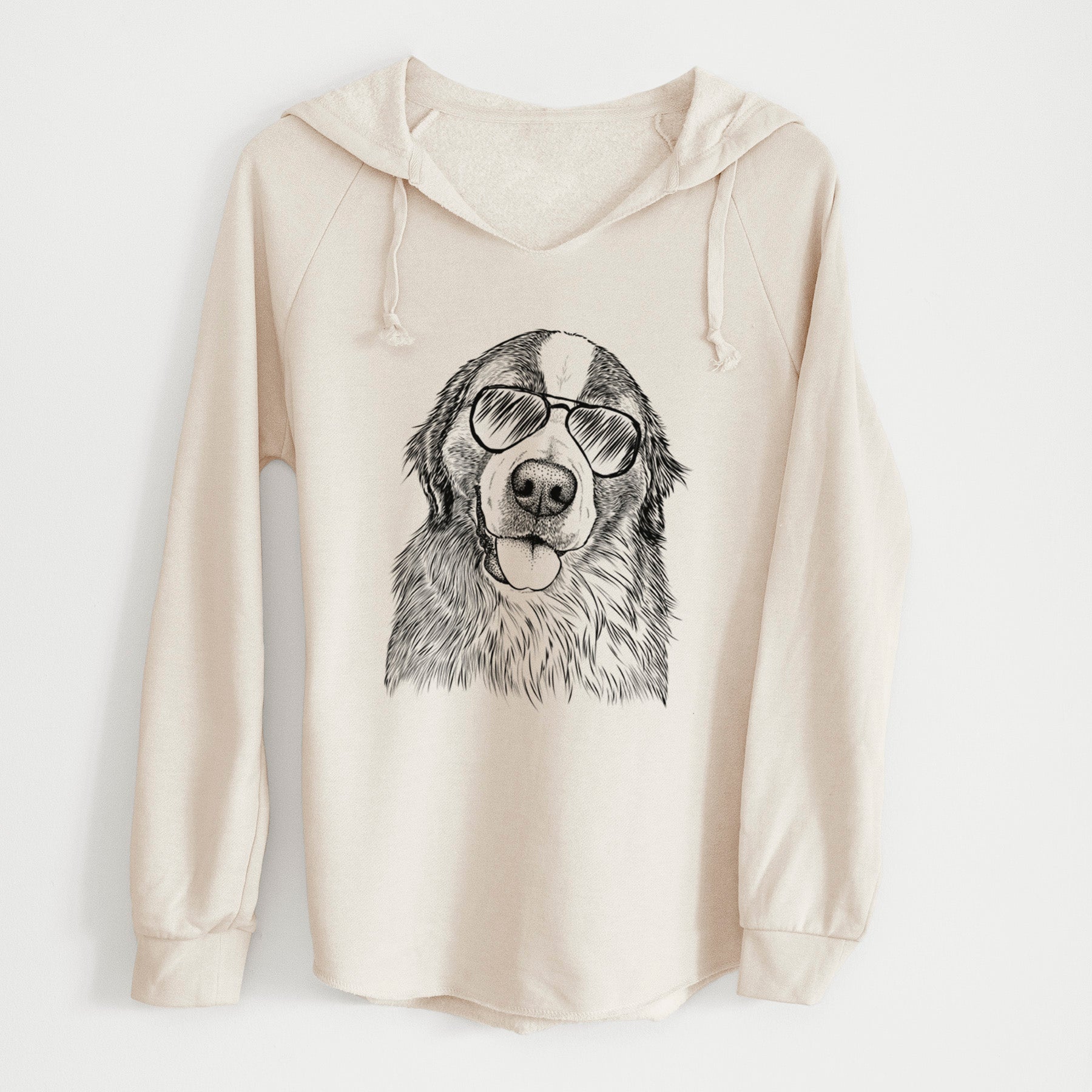 Aviator Walter the Bernese Mountain Dog Mix - Cali Wave Hooded Sweatshirt