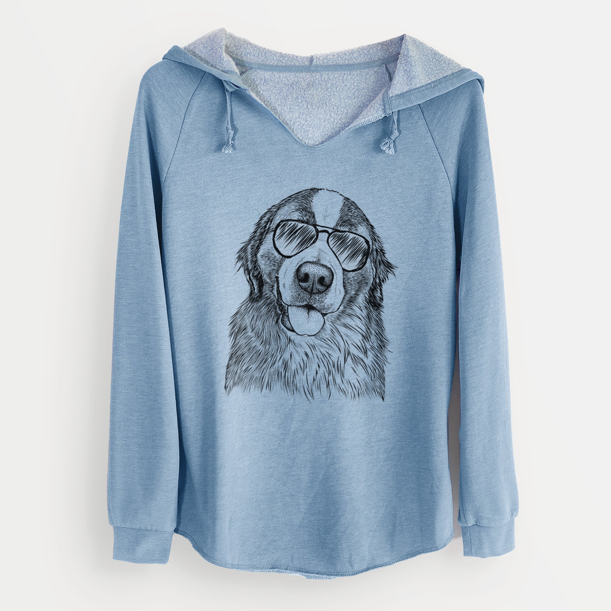 Aviator Walter the Bernese Mountain Dog Mix - Cali Wave Hooded Sweatshirt