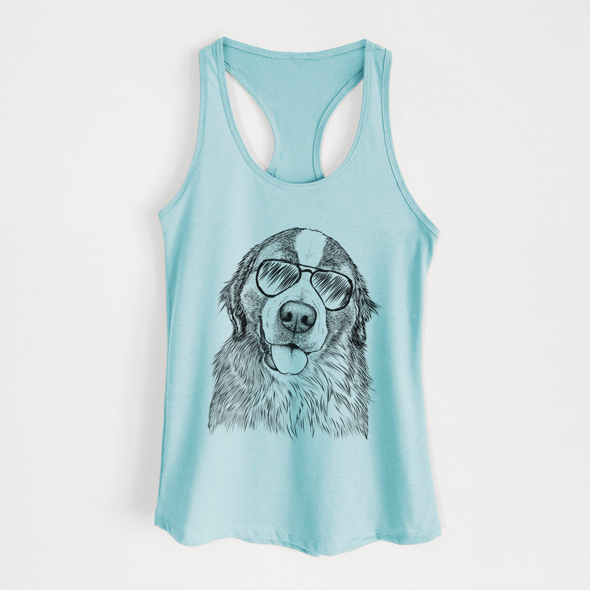 Walter the Bernese Mountain Dog Mix - Women's Racerback Tanktop