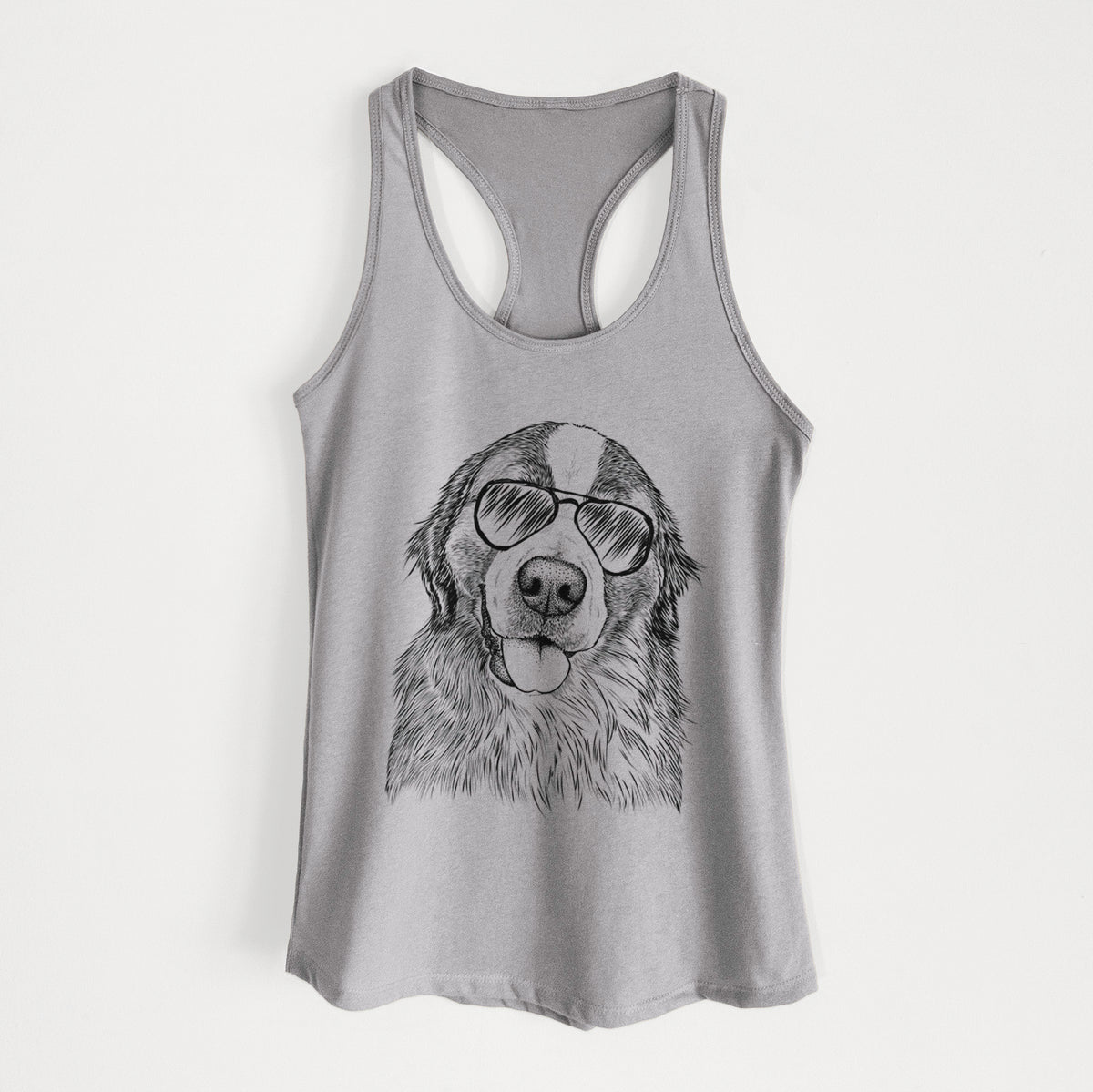 Walter the Bernese Mountain Dog Mix - Women&#39;s Racerback Tanktop