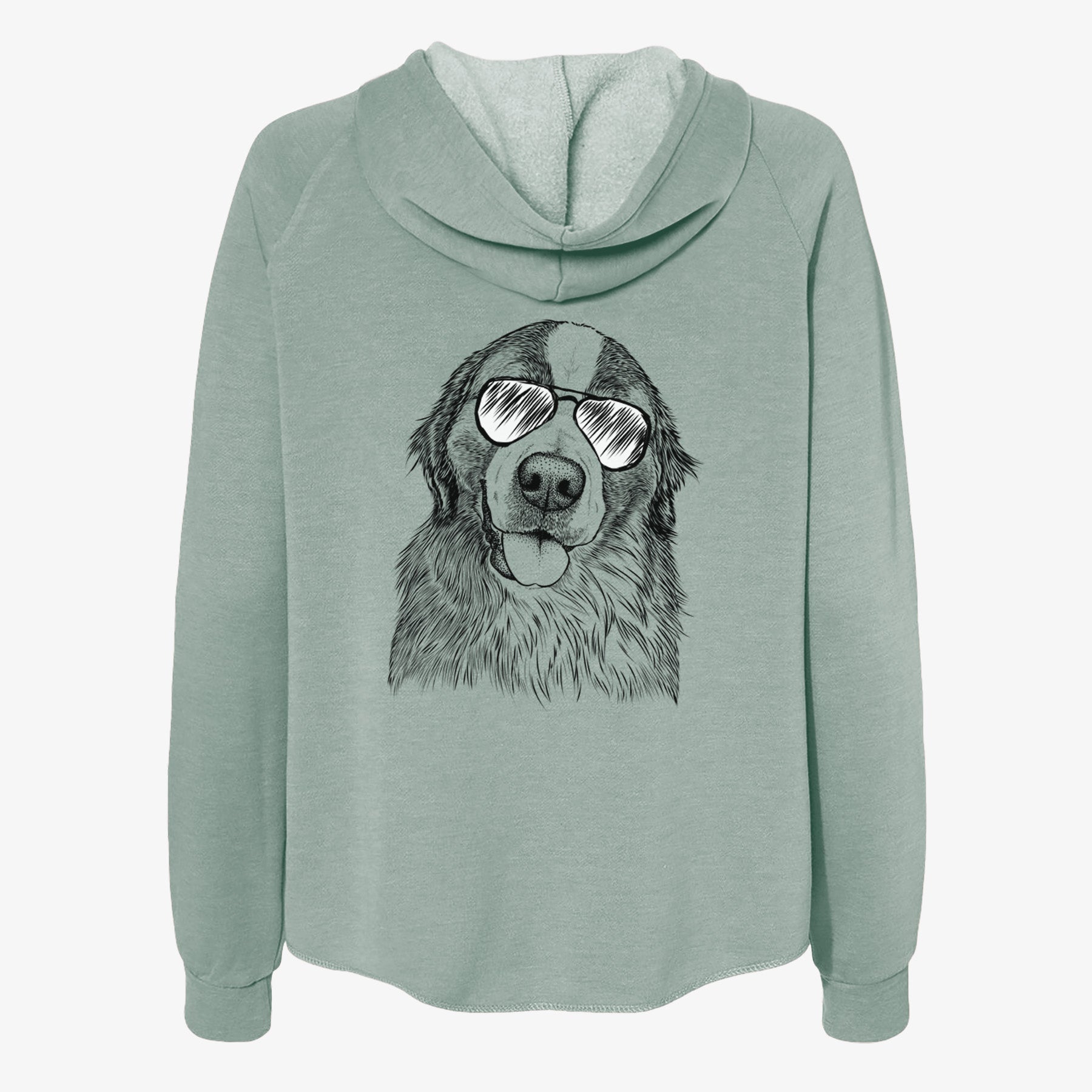 Walter the Bernese Mountain Dog Mix - Women's Cali Wave Zip-Up Sweatshirt