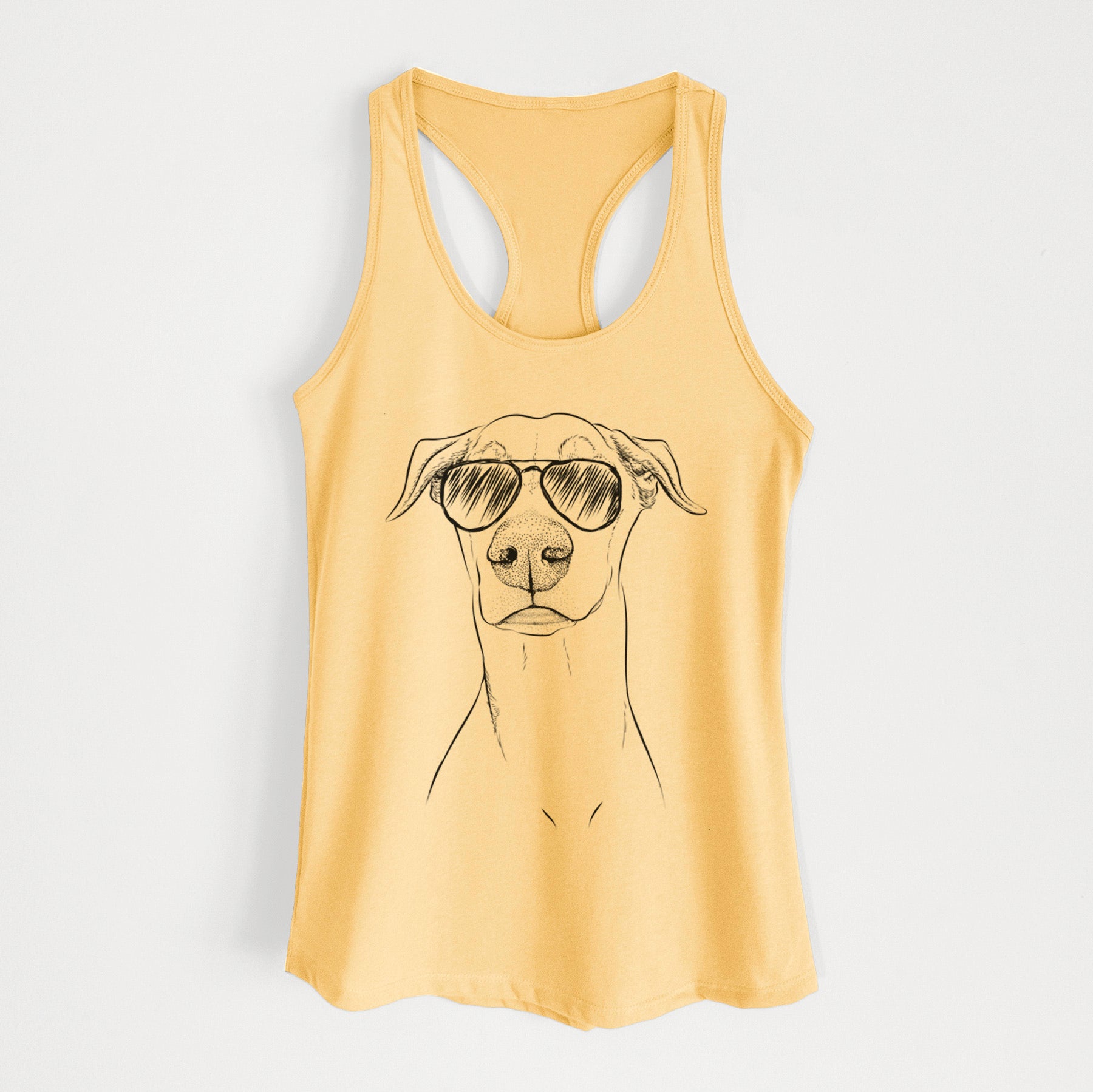 Walter the White Doberman Rescue - Women's Racerback Tanktop