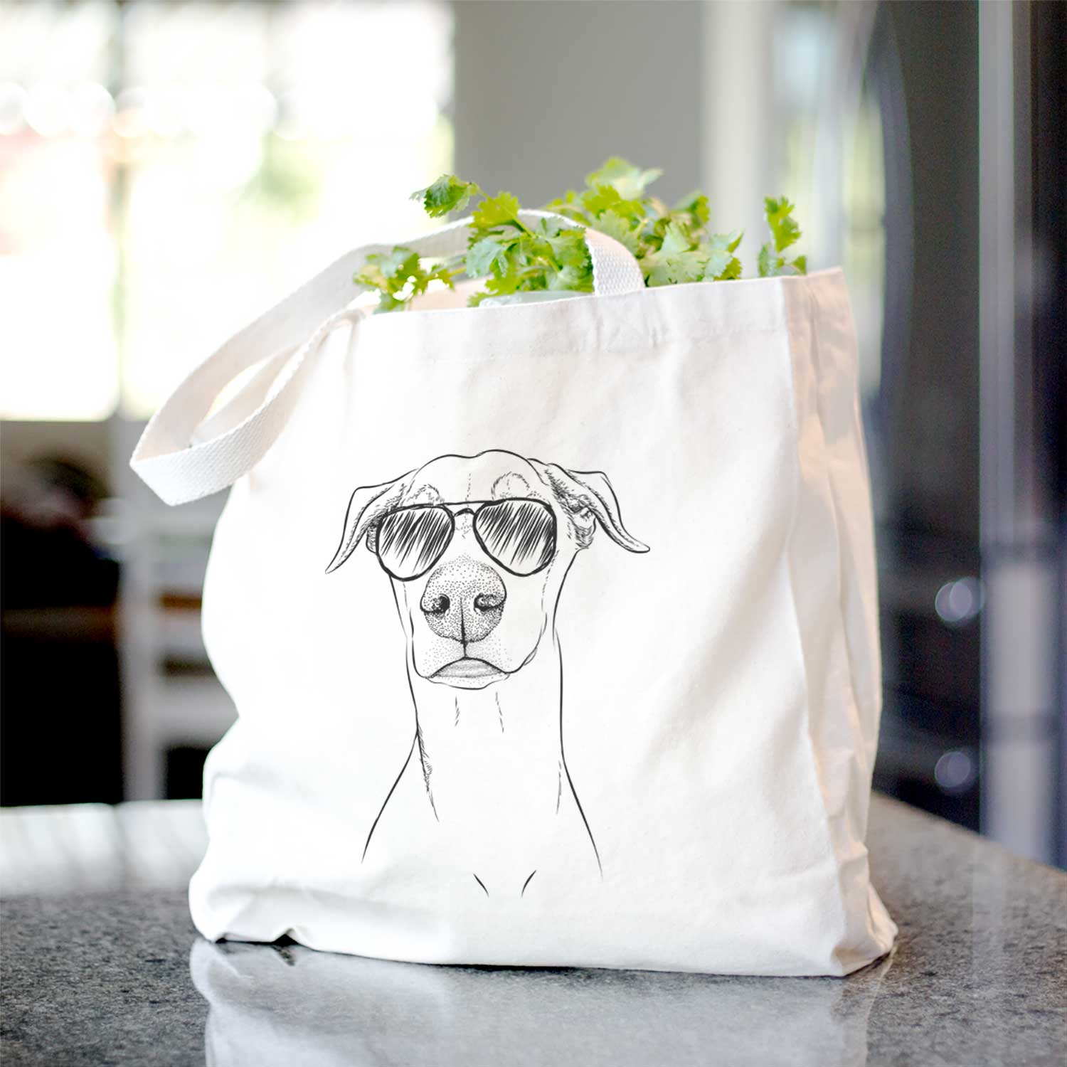 Walter the White Doberman Rescue - Tote Bag