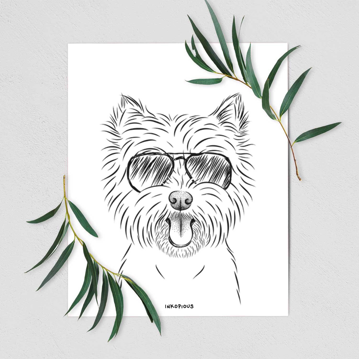 Welma the West Highland Terrier Art Print