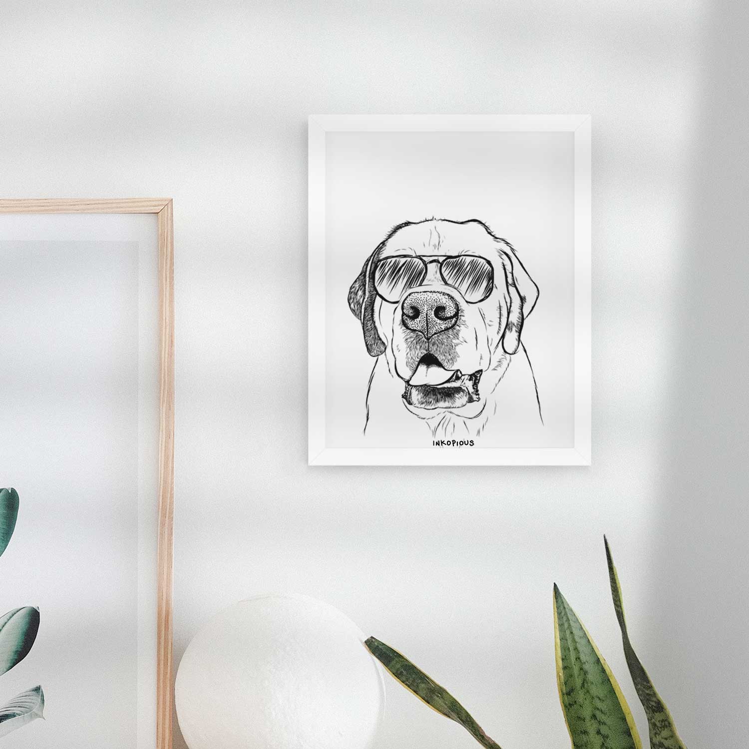 Wendy the Saint Bernard Art Print