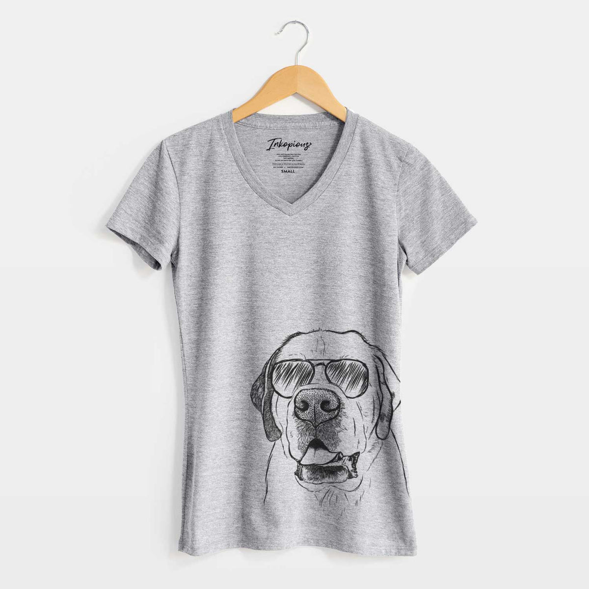 Aviator Wendy the Saint Bernard - Women&#39;s V-neck Shirt