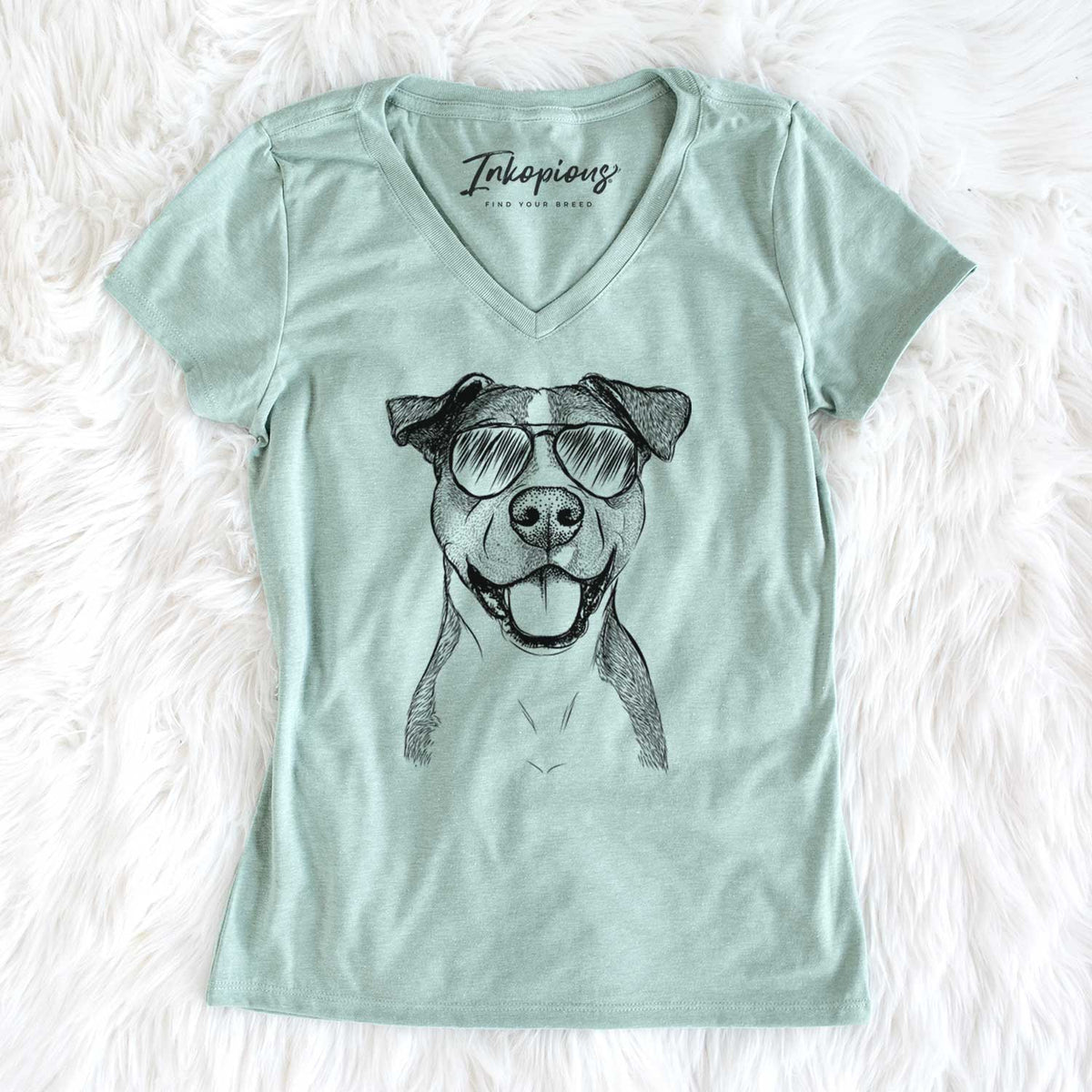 Aviator Wendy the Mixed Breed - Women's V-neck Shirt
