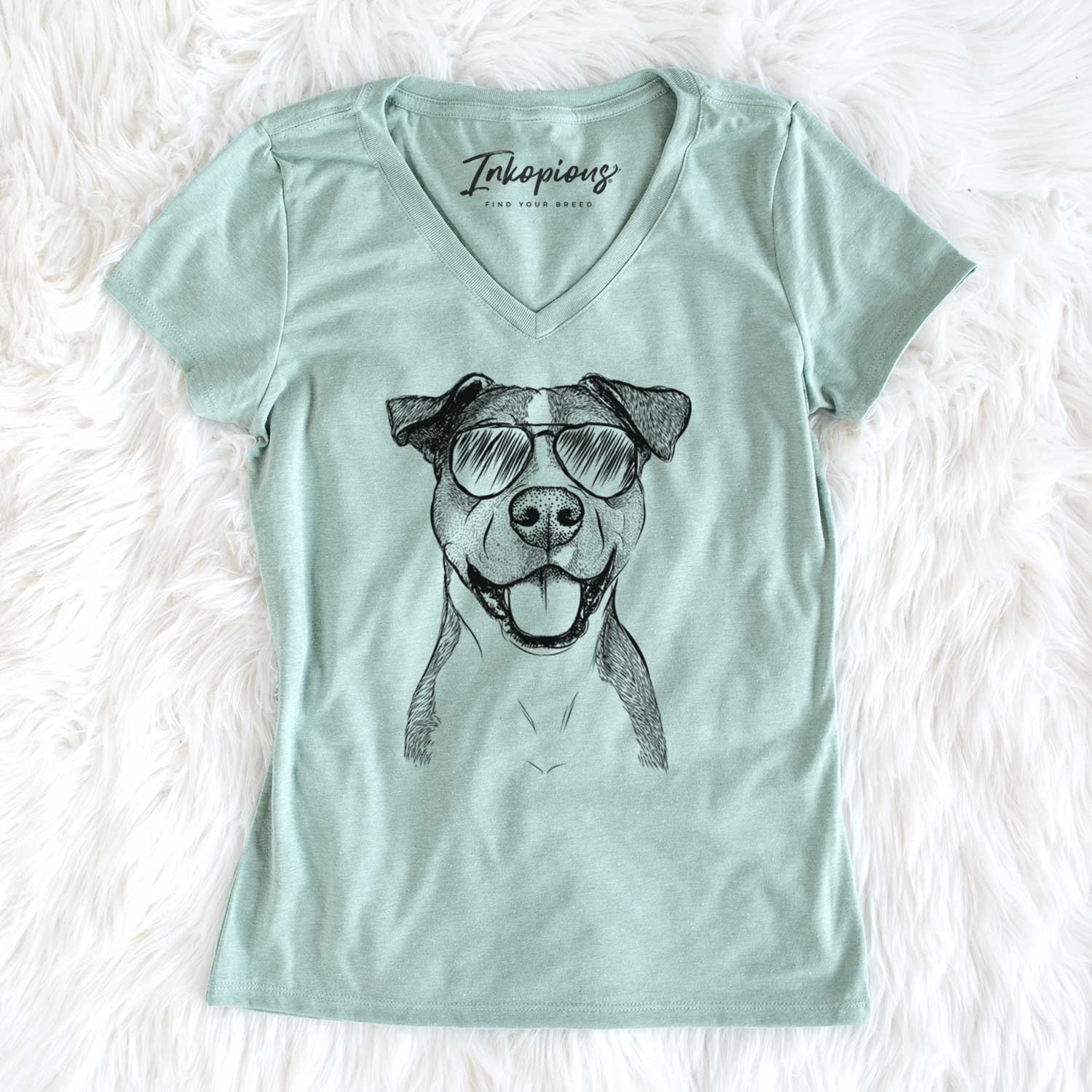 Aviator Wendy the Mixed Breed - Women's V-neck Shirt