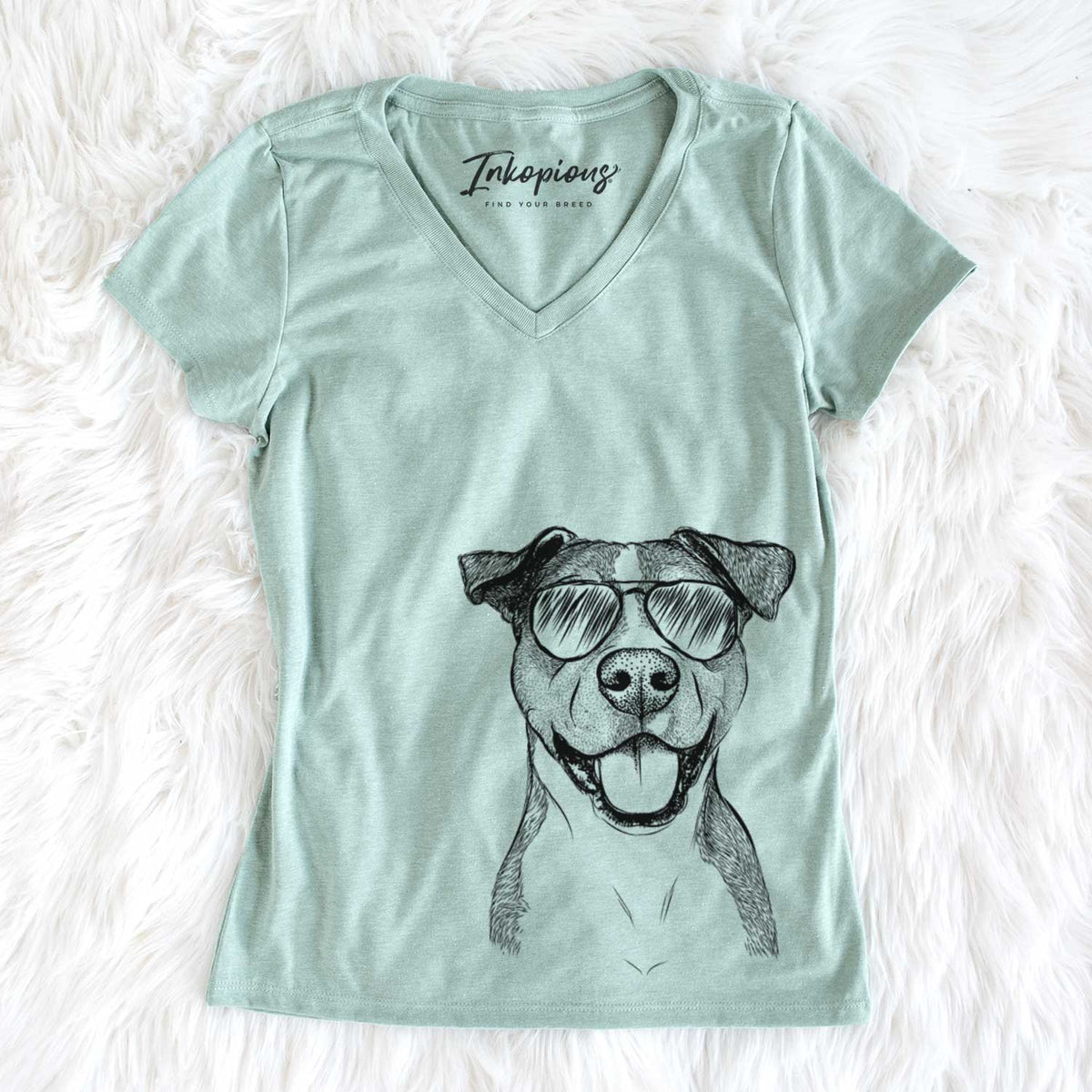 Aviator Wendy the Mixed Breed - Women's V-neck Shirt