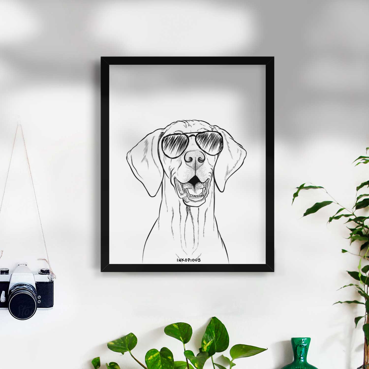 Wesley the Vizsla Art Print