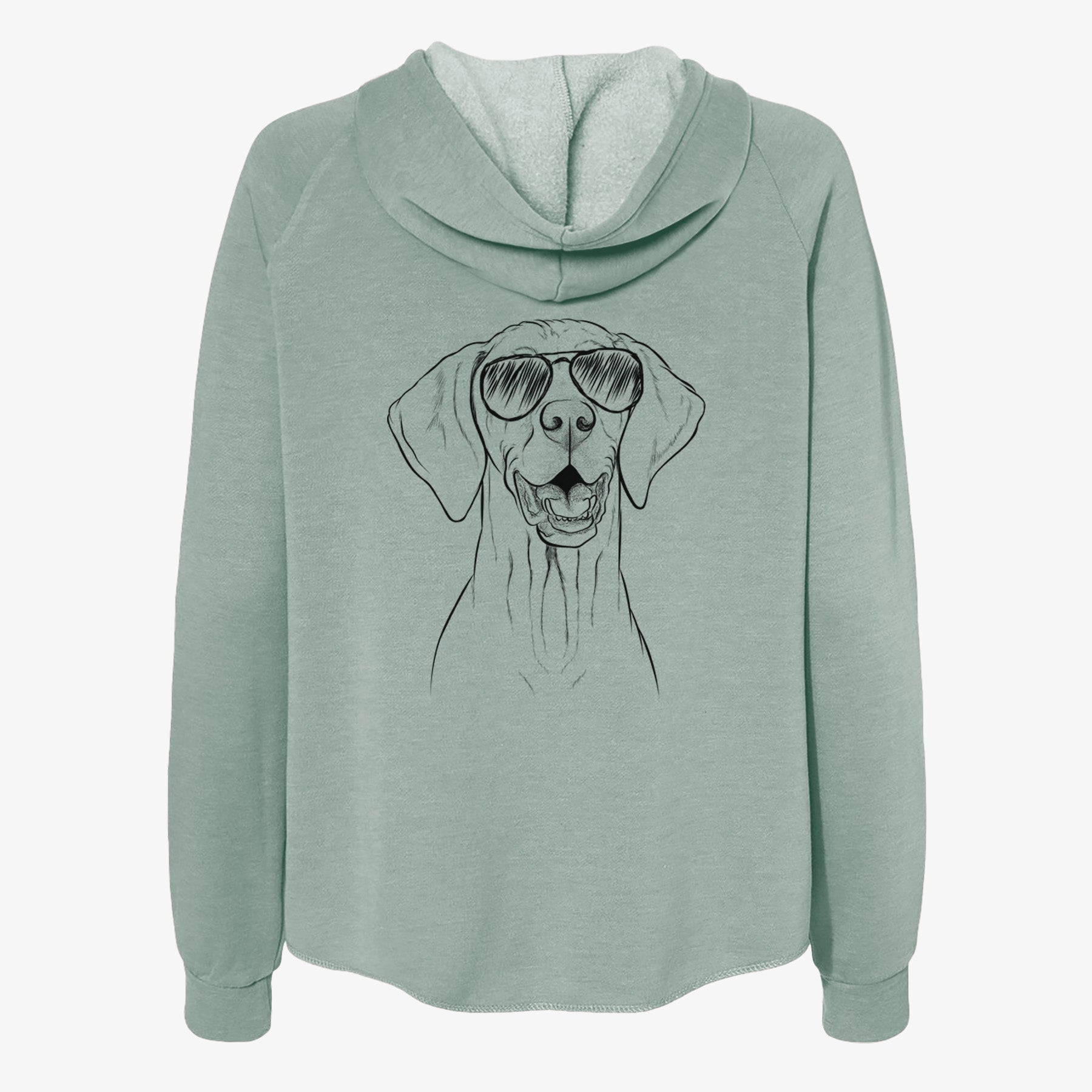 Wesley the Vizsla - Women's Cali Wave Zip-Up Sweatshirt