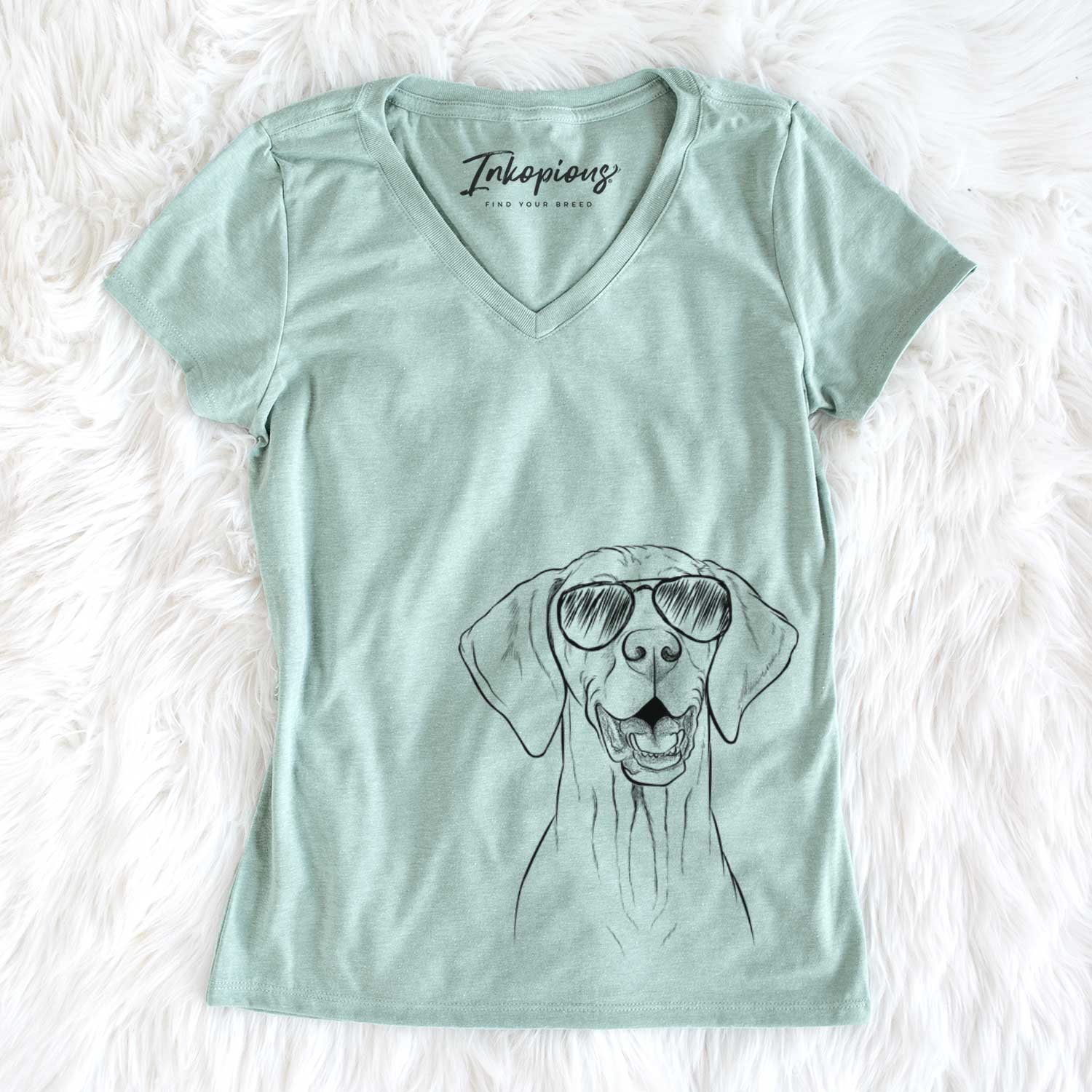 Aviator Wesley the Vizsla - Women's V-neck Shirt